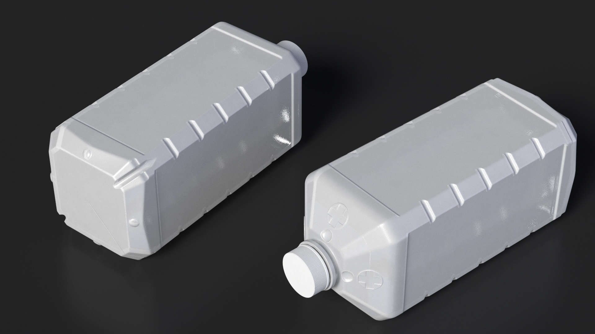 3D Plastic Pharmaceutical Container White model