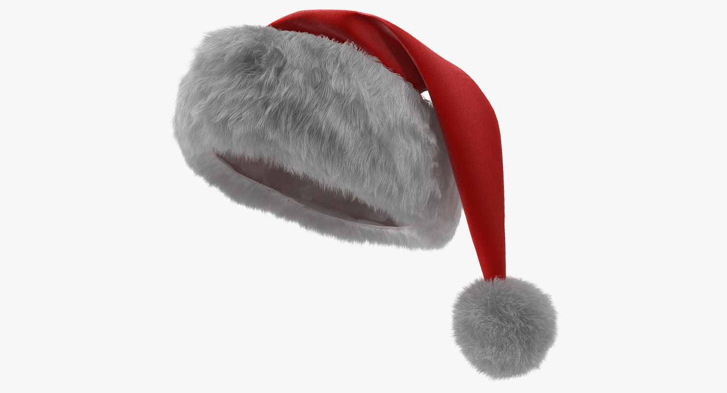 Santa Claus Hat with Fur 3D model