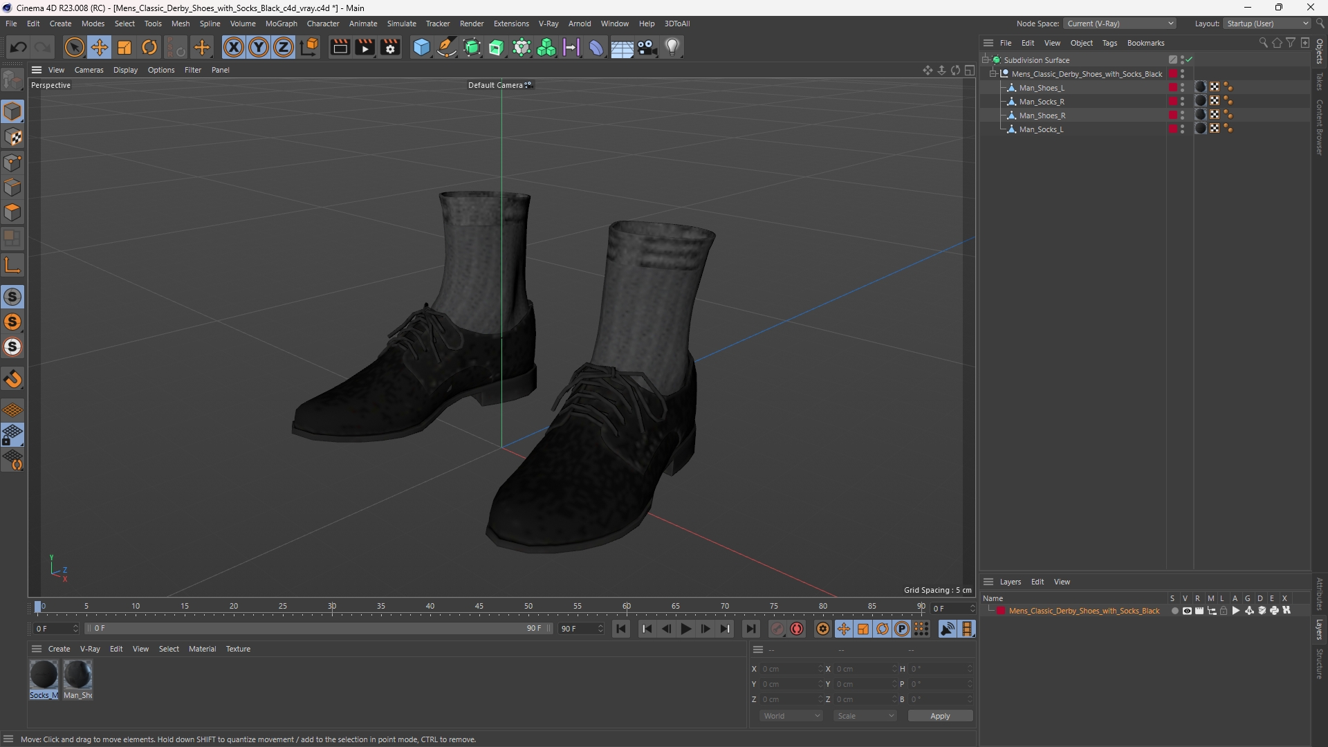 Mens Classic Derby Shoes with Socks Black - view 12