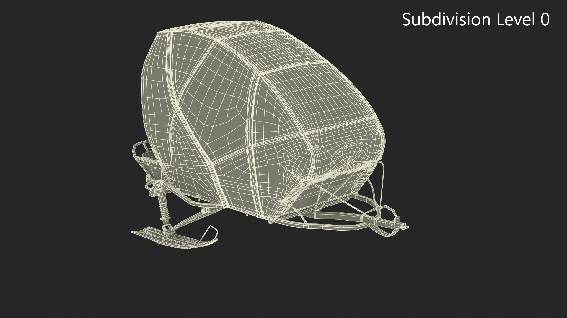 Snowmobile Sleigh 3D