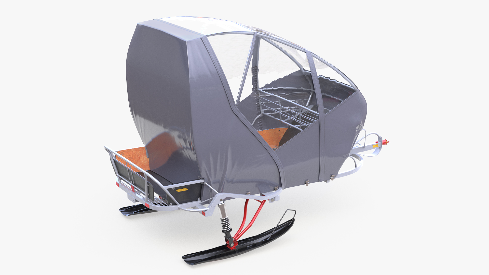 Snowmobile Sleigh 3D