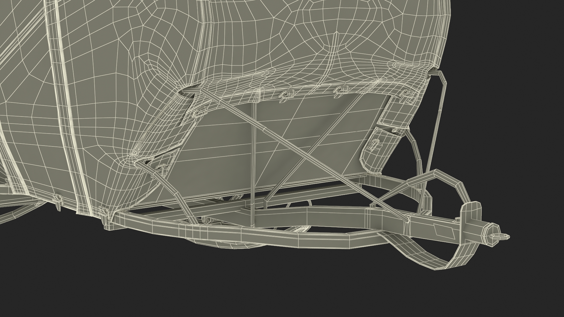 Snowmobile Sleigh 3D