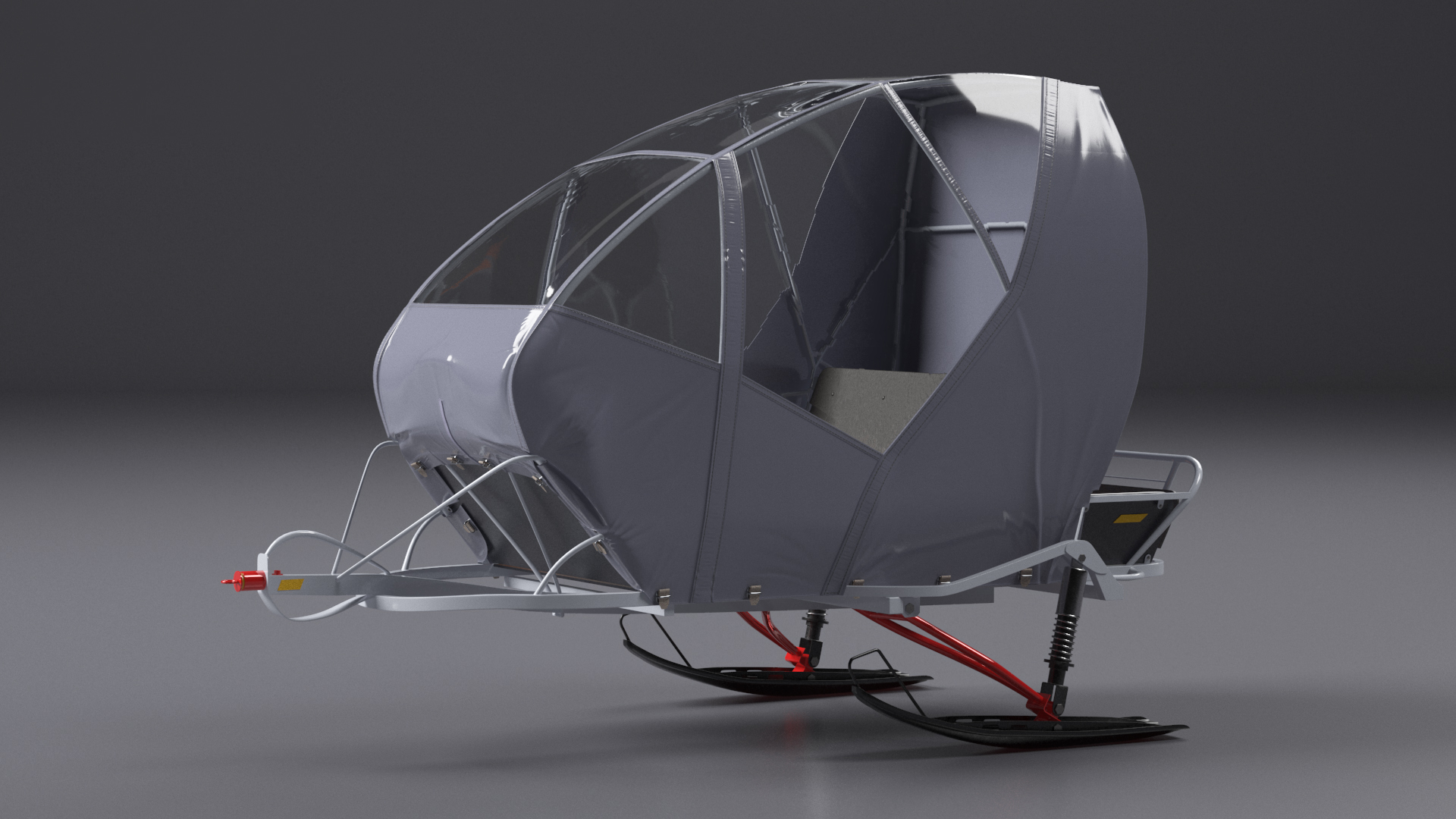 Snowmobile Sleigh 3D