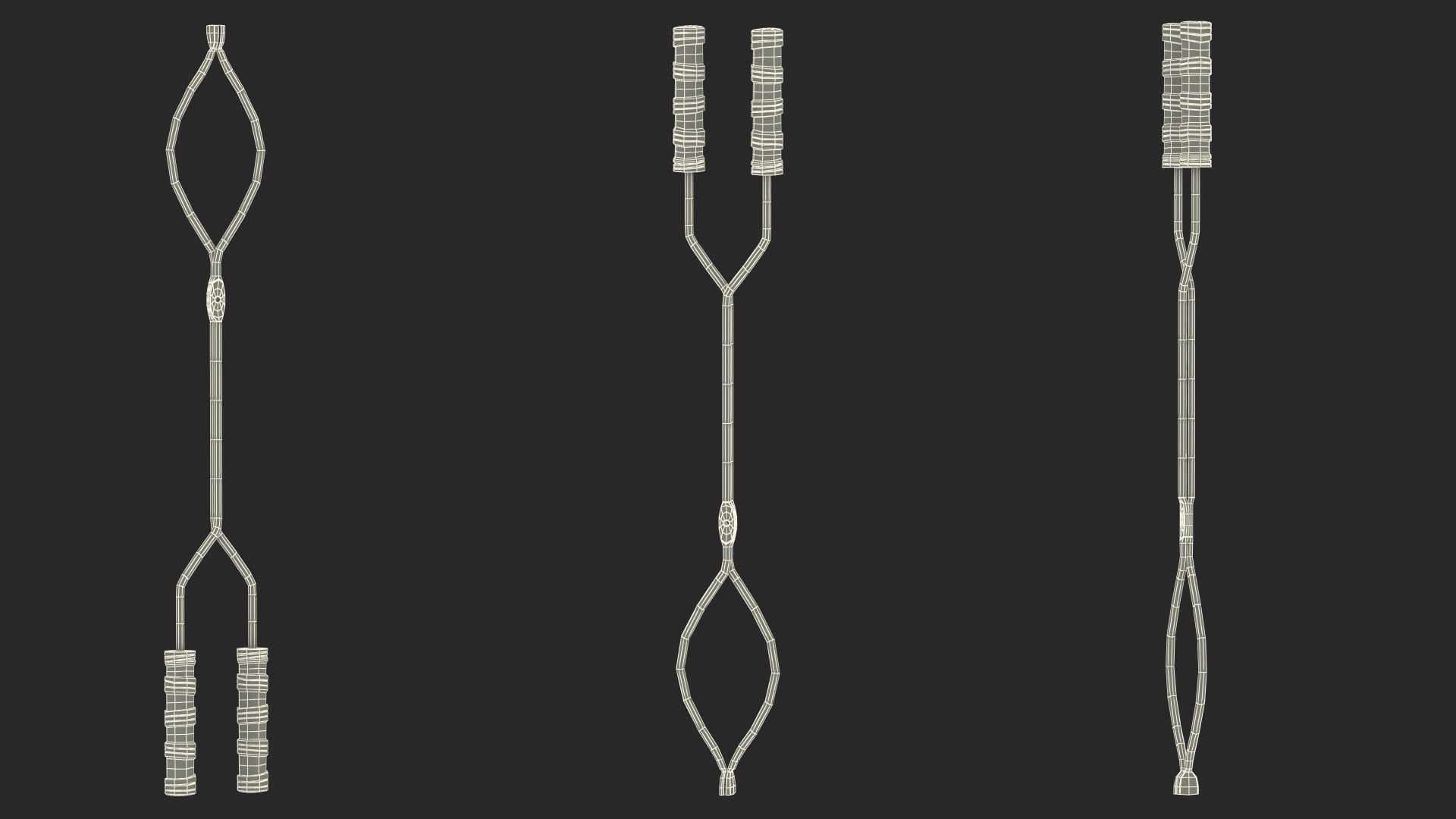 Fireplace Tong Tool 3D model
