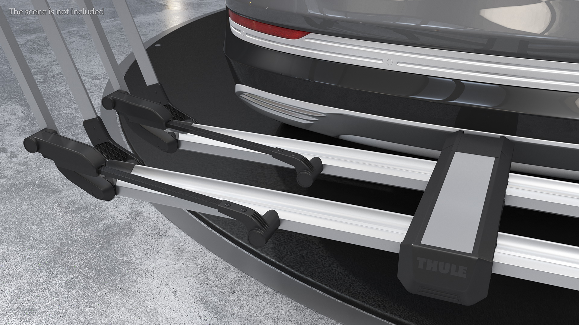 3D Thule Helium Platform 2 Bike Rack Open model