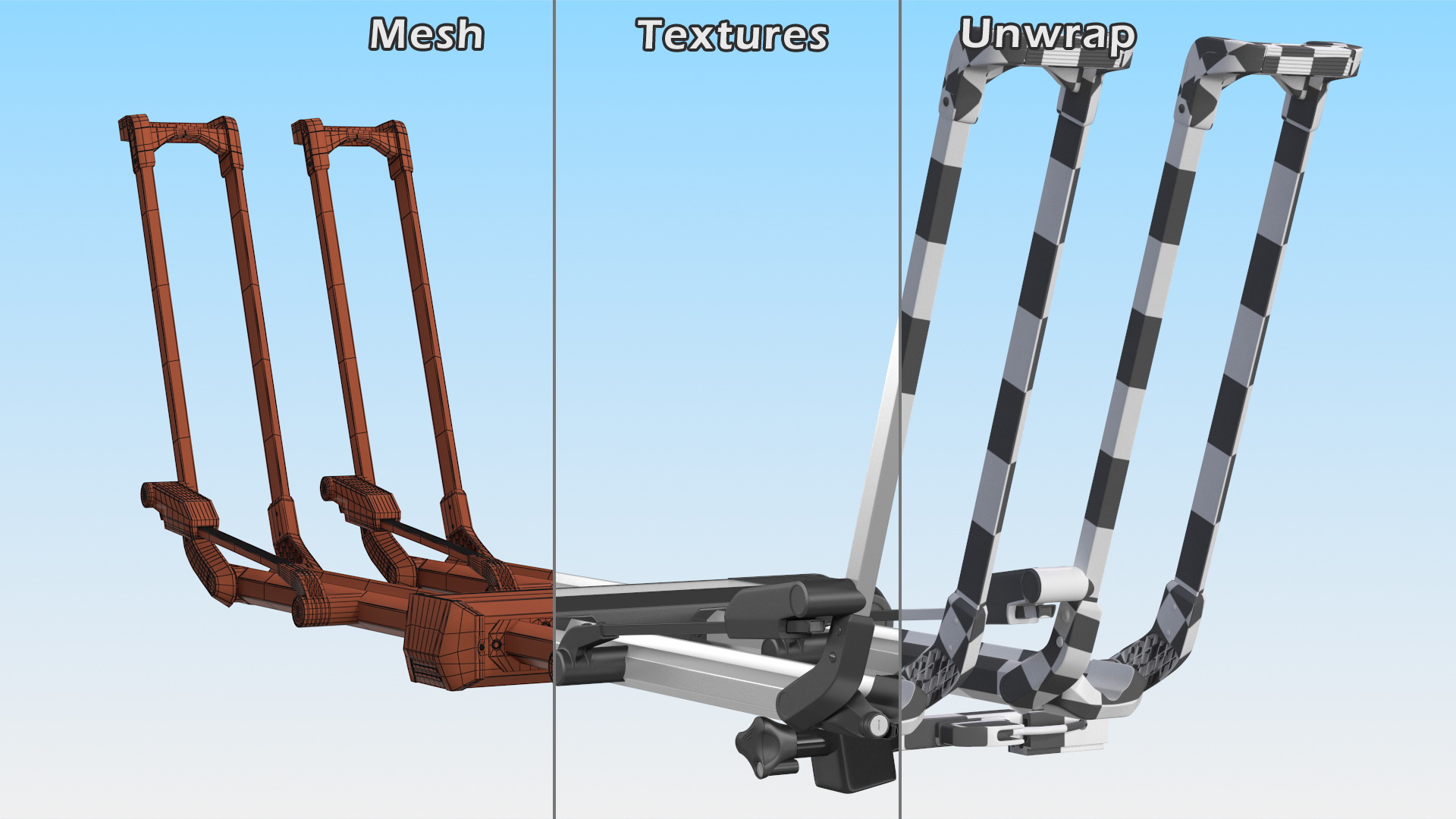 3D Thule Helium Platform 2 Bike Rack Open model