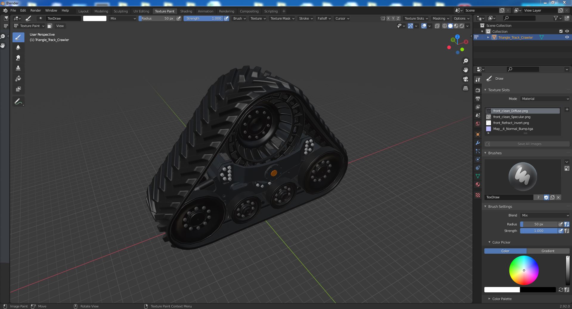 Triangle Track Crawler 3D