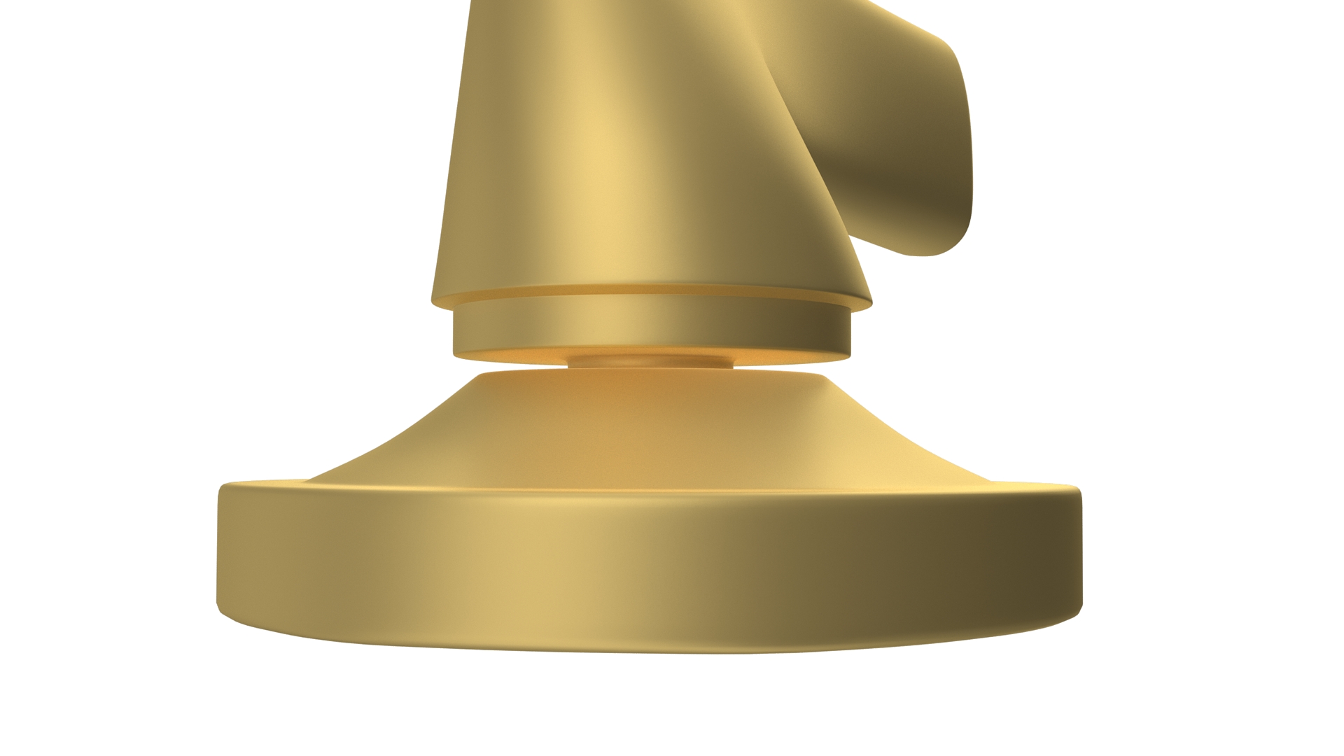 3D model Door Handle Swivel Curved Gold