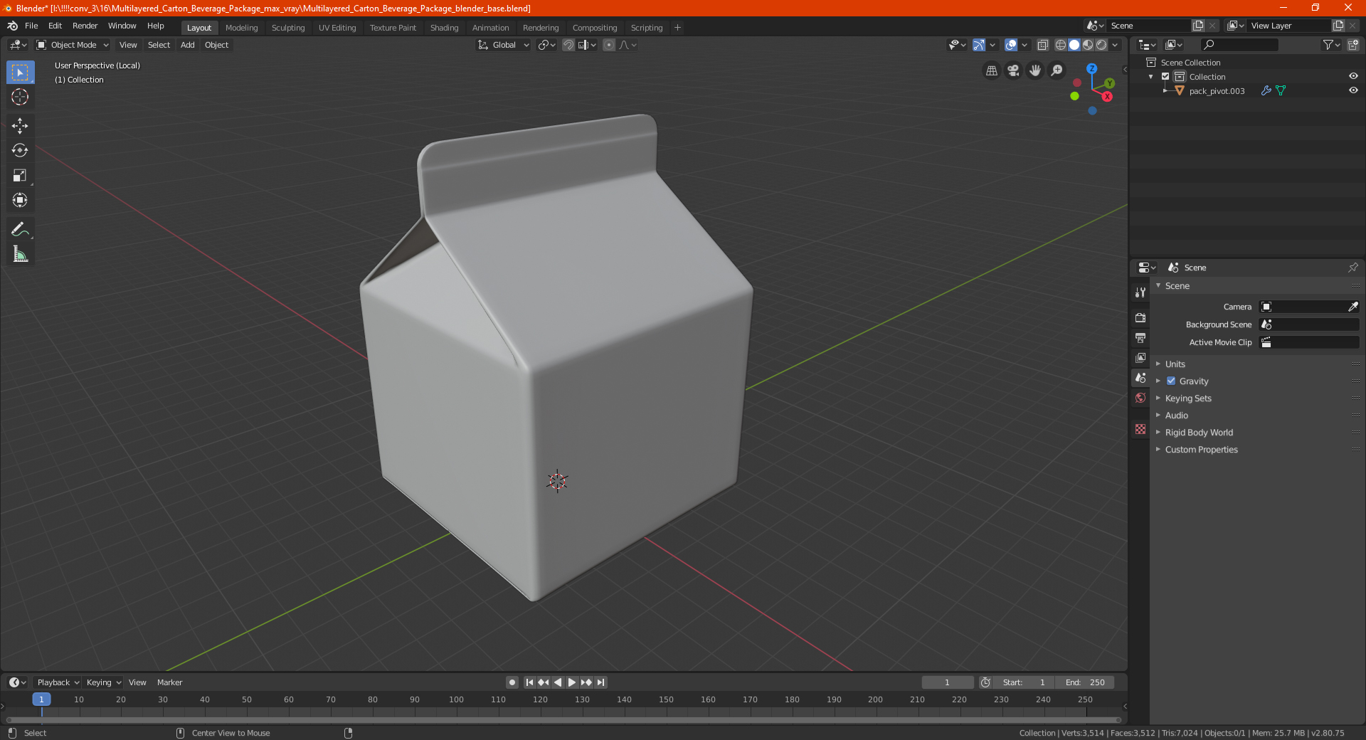 3D Multilayered Carton Beverage Package