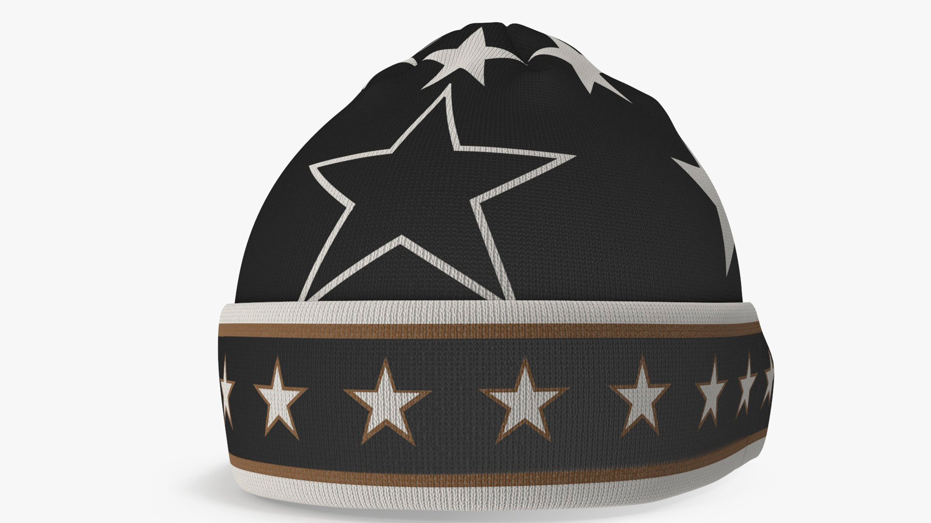 3D model Mens Patterned Winter Beanie Hat on Mannequin