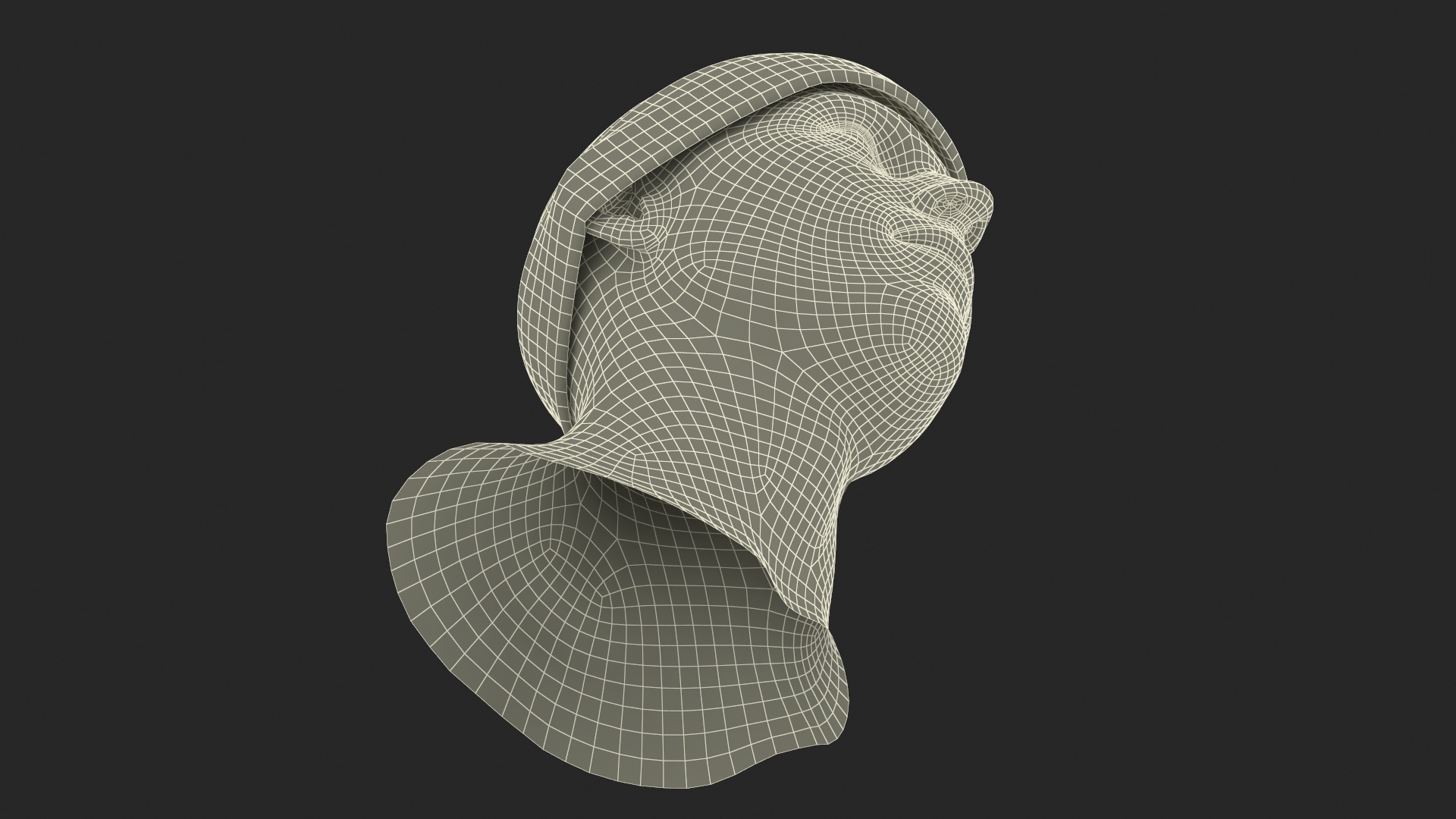 3D model Mens Patterned Winter Beanie Hat on Mannequin