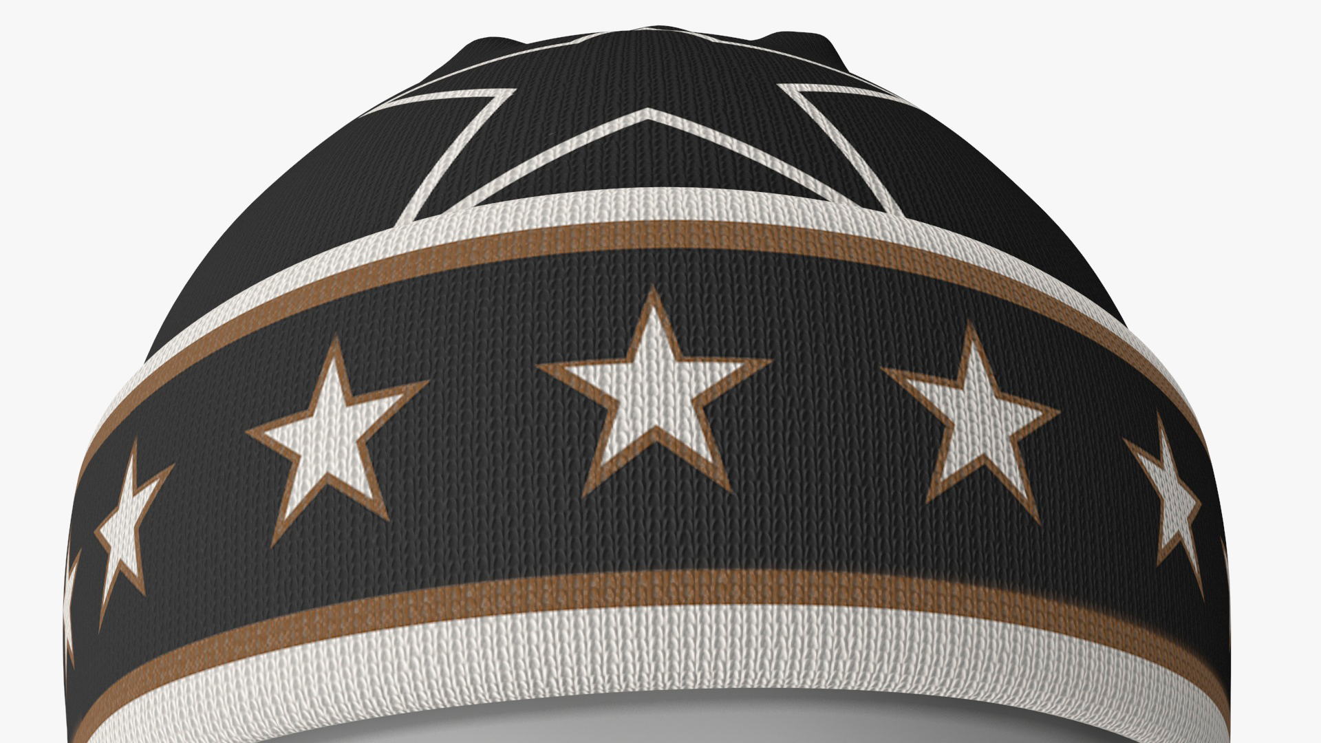 3D model Mens Patterned Winter Beanie Hat on Mannequin