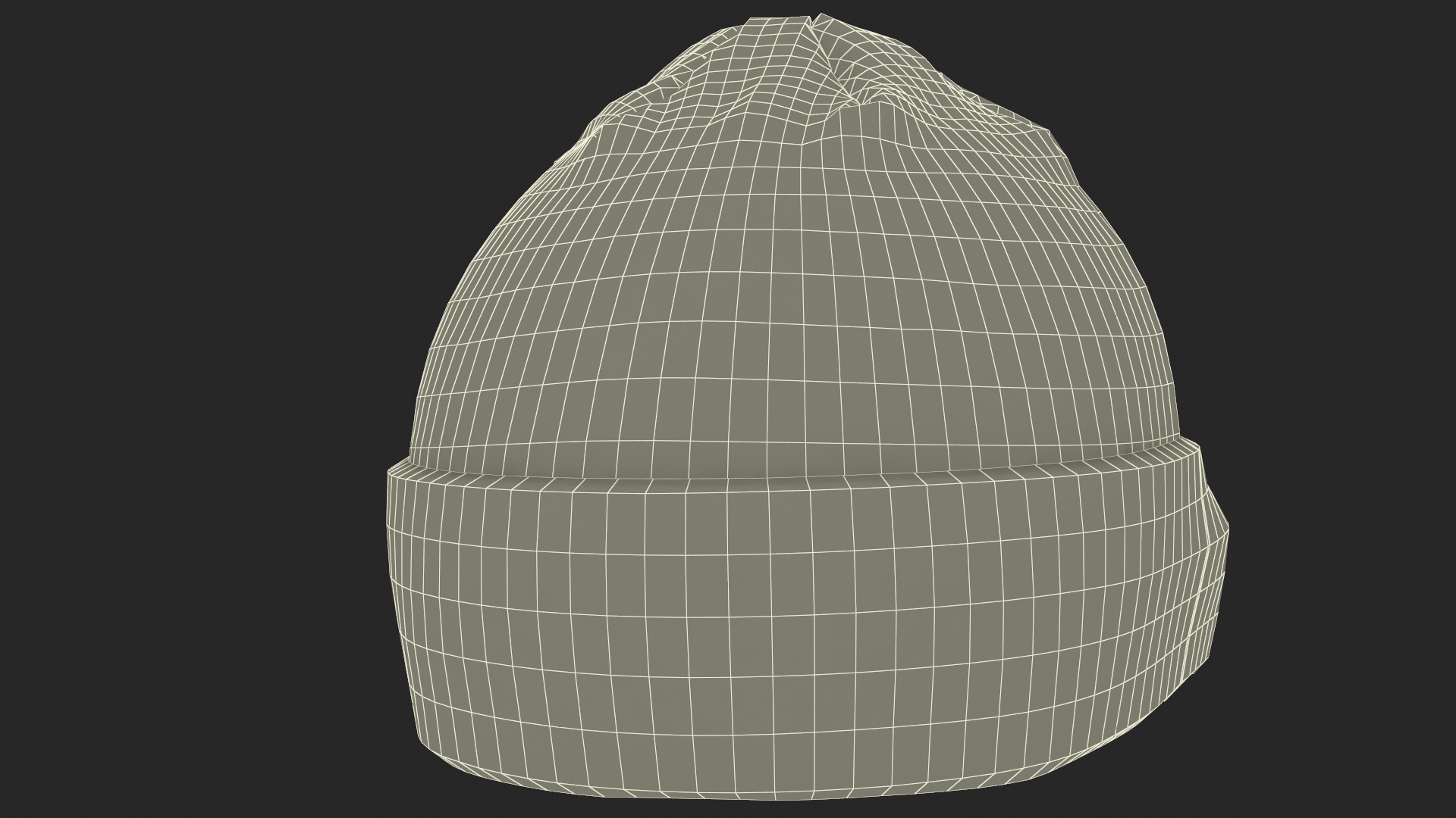 3D model Mens Patterned Winter Beanie Hat on Mannequin