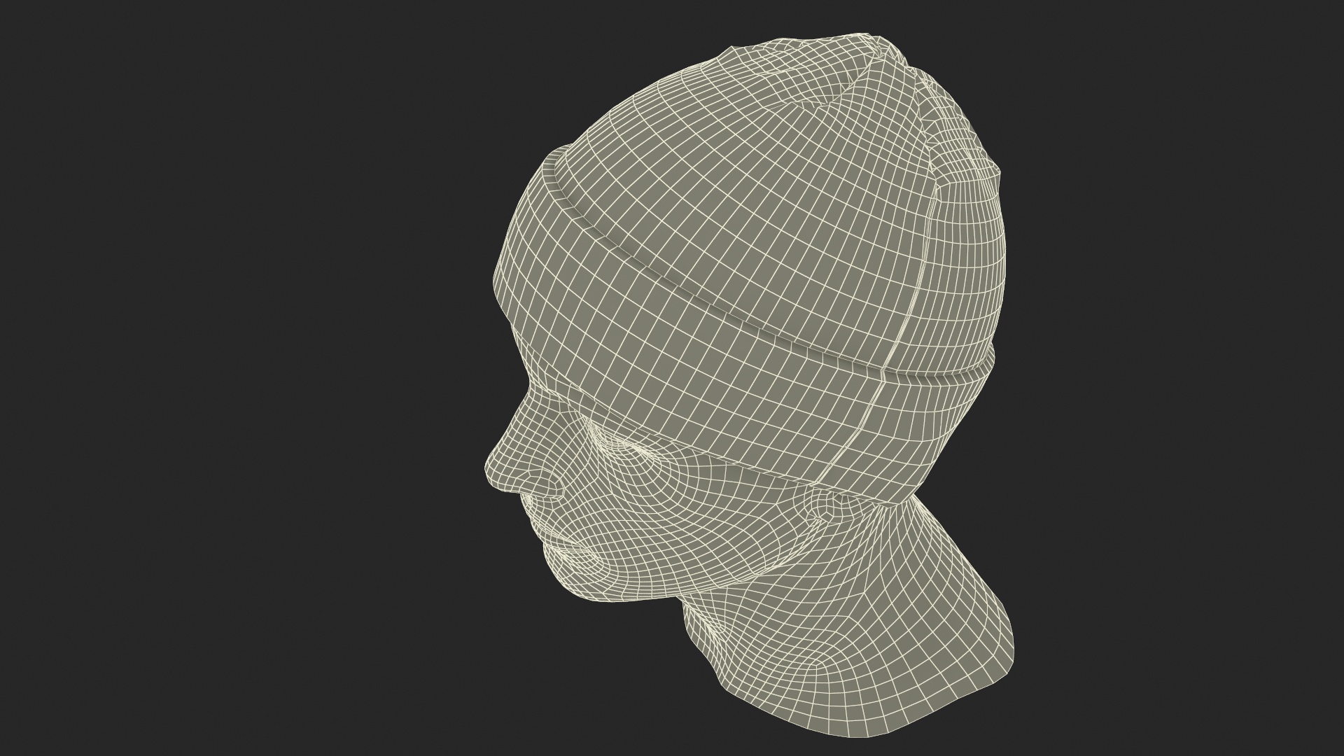 3D model Mens Patterned Winter Beanie Hat on Mannequin