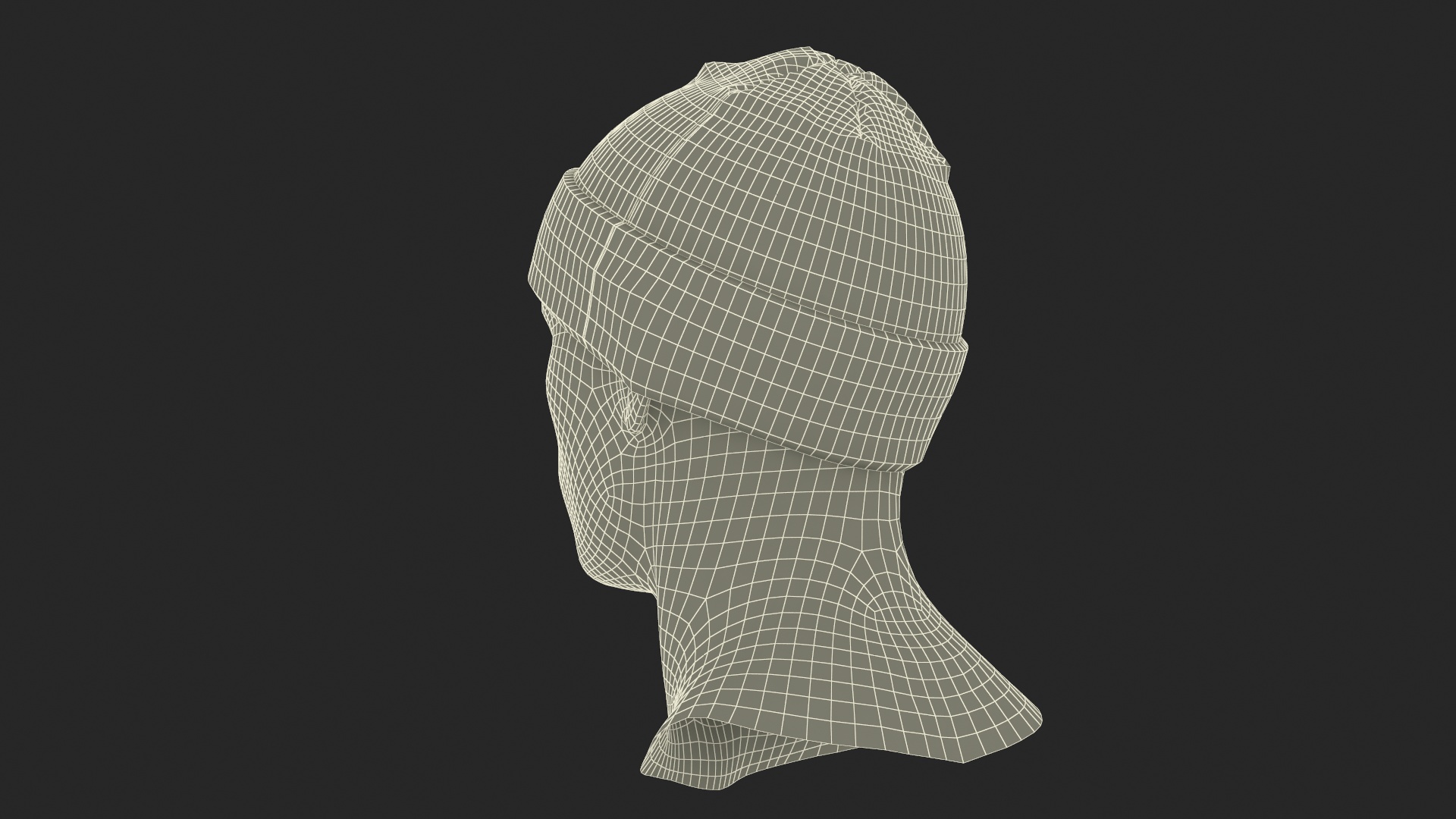 3D model Mens Patterned Winter Beanie Hat on Mannequin