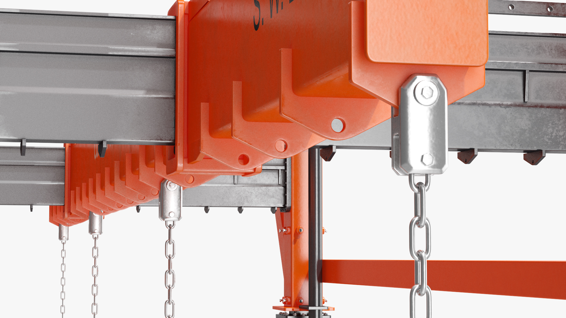Combi-SC Range Straddle Carrier Clean Rigged 3D model