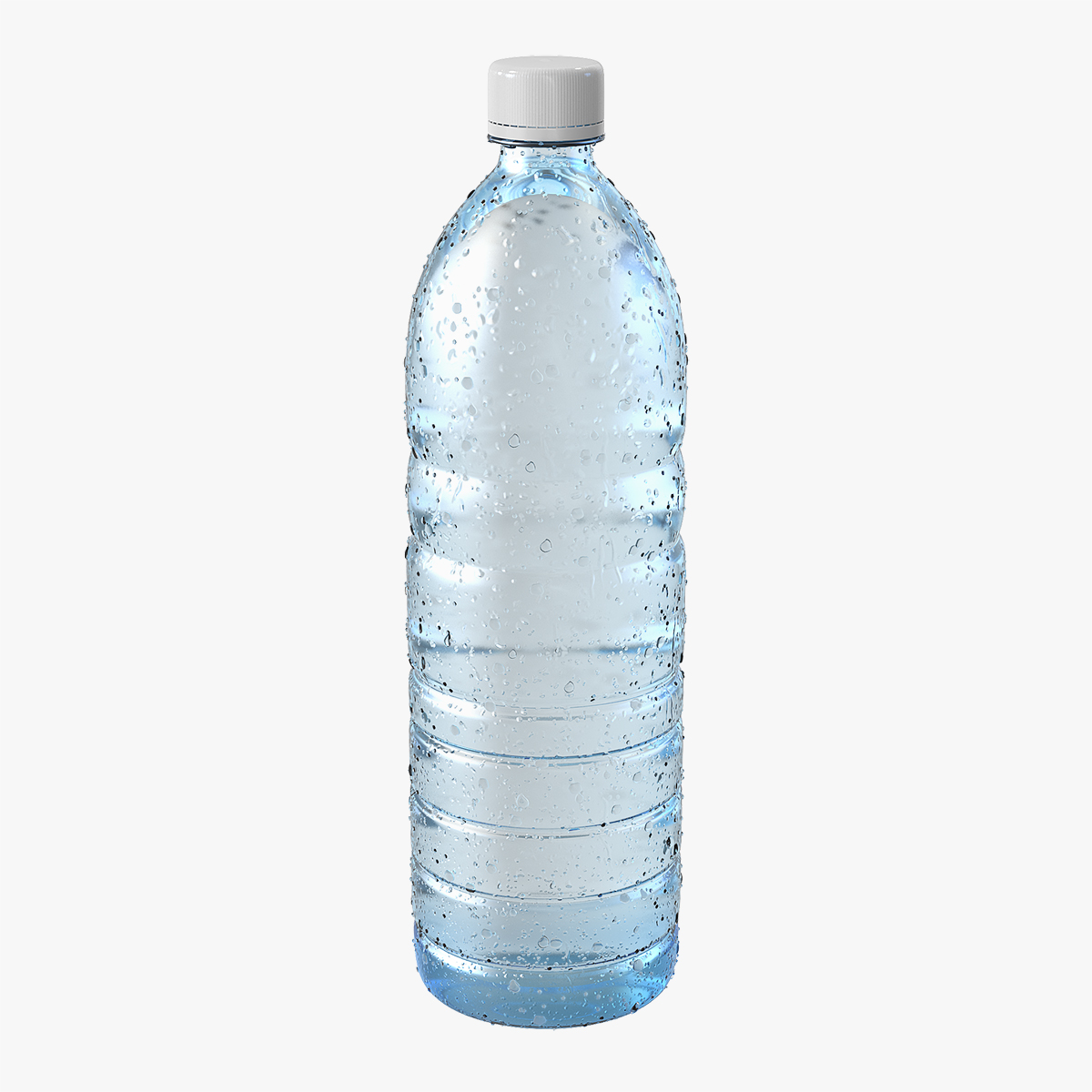 Water Bottle Covered With Condensation Drops
