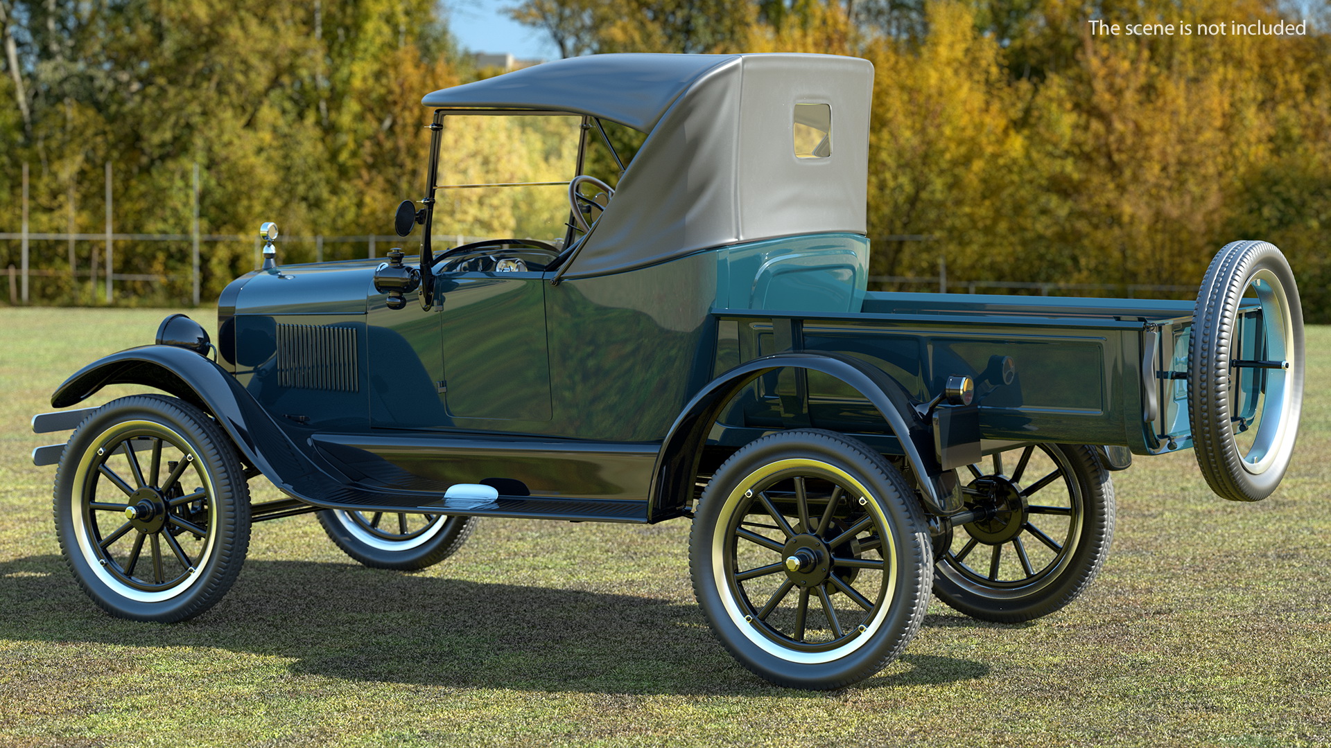 3D model Ford Model T Roadster Pickup Rigged