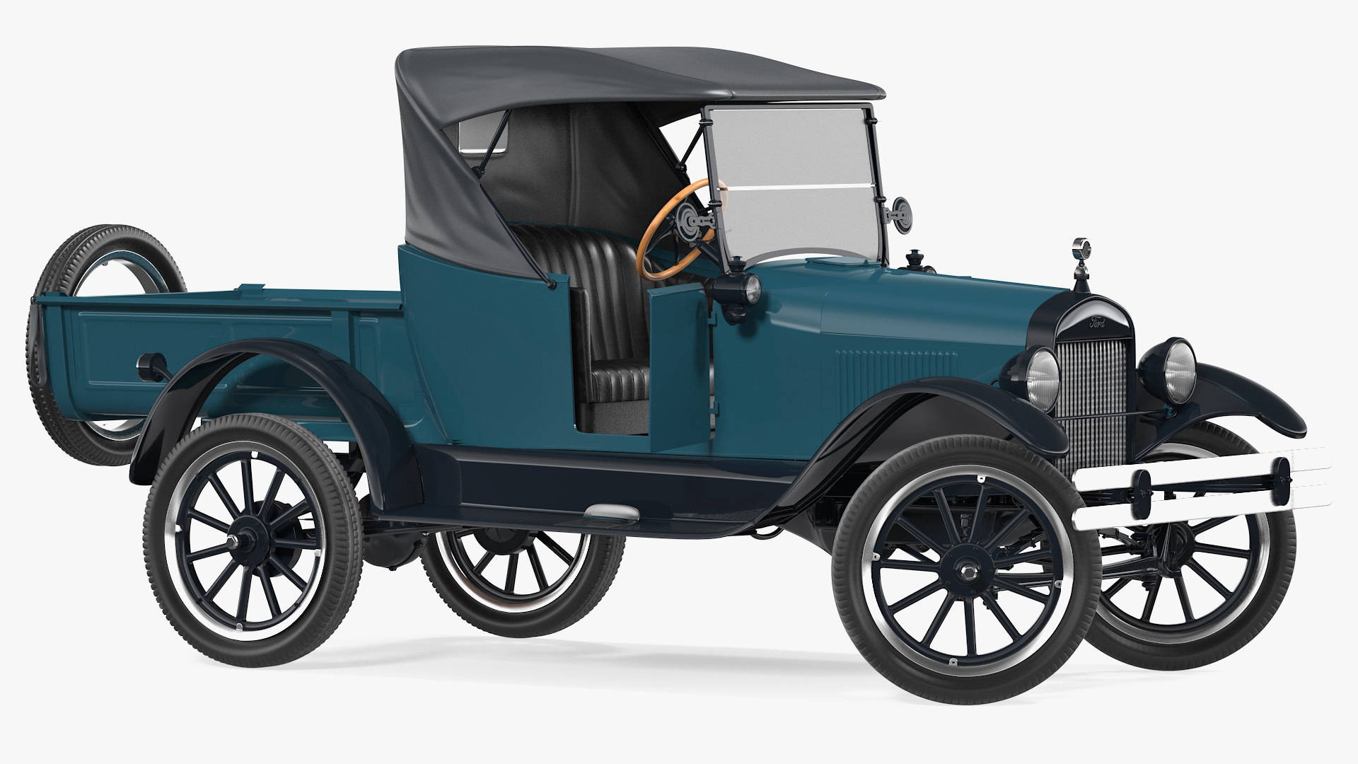 3D model Ford Model T Roadster Pickup Rigged