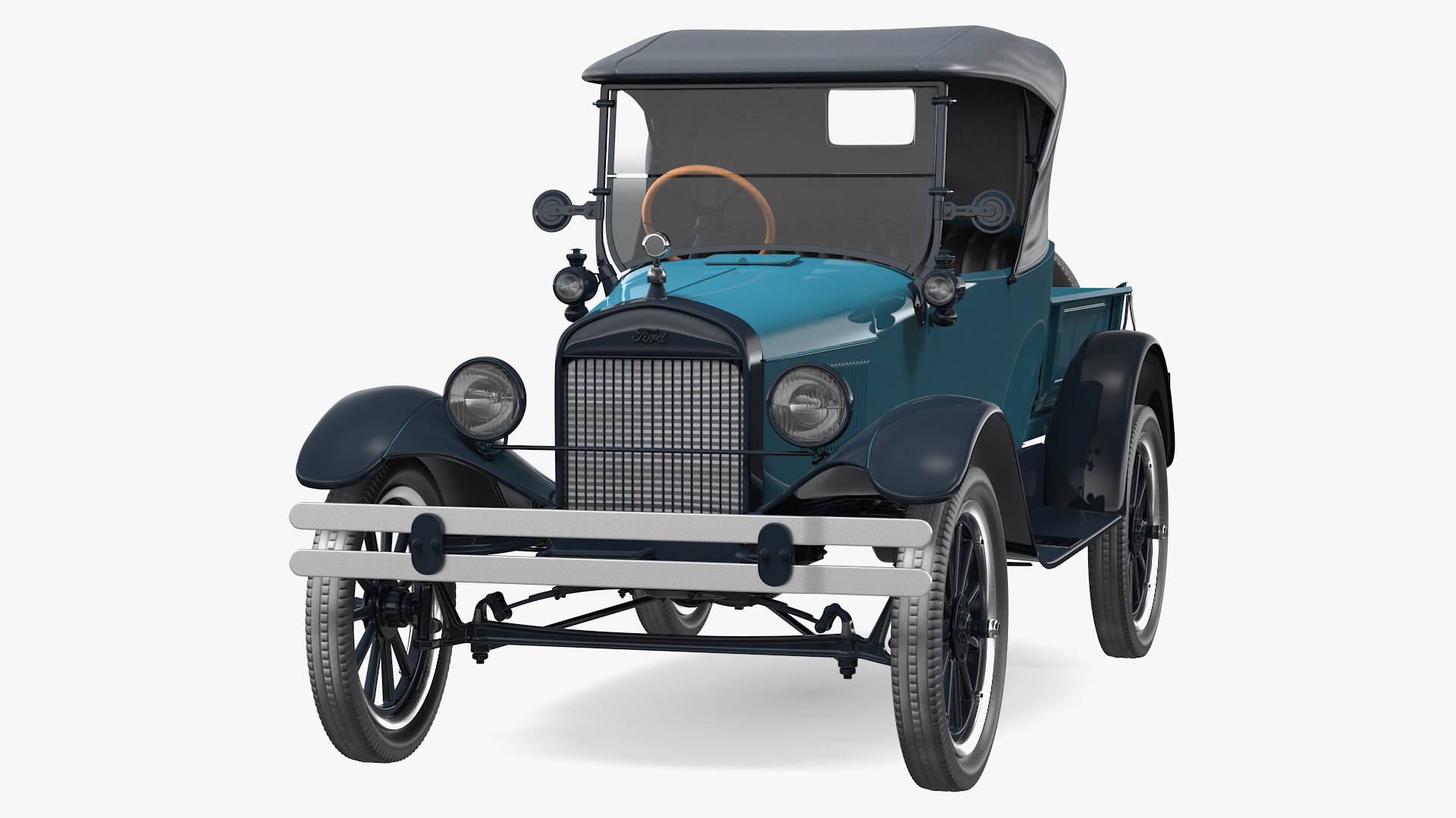 3D model Ford Model T Roadster Pickup Rigged