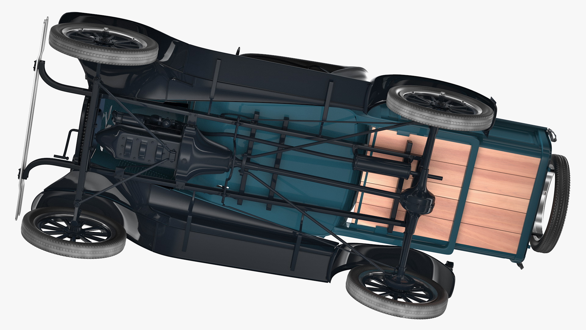 3D model Ford Model T Roadster Pickup Rigged