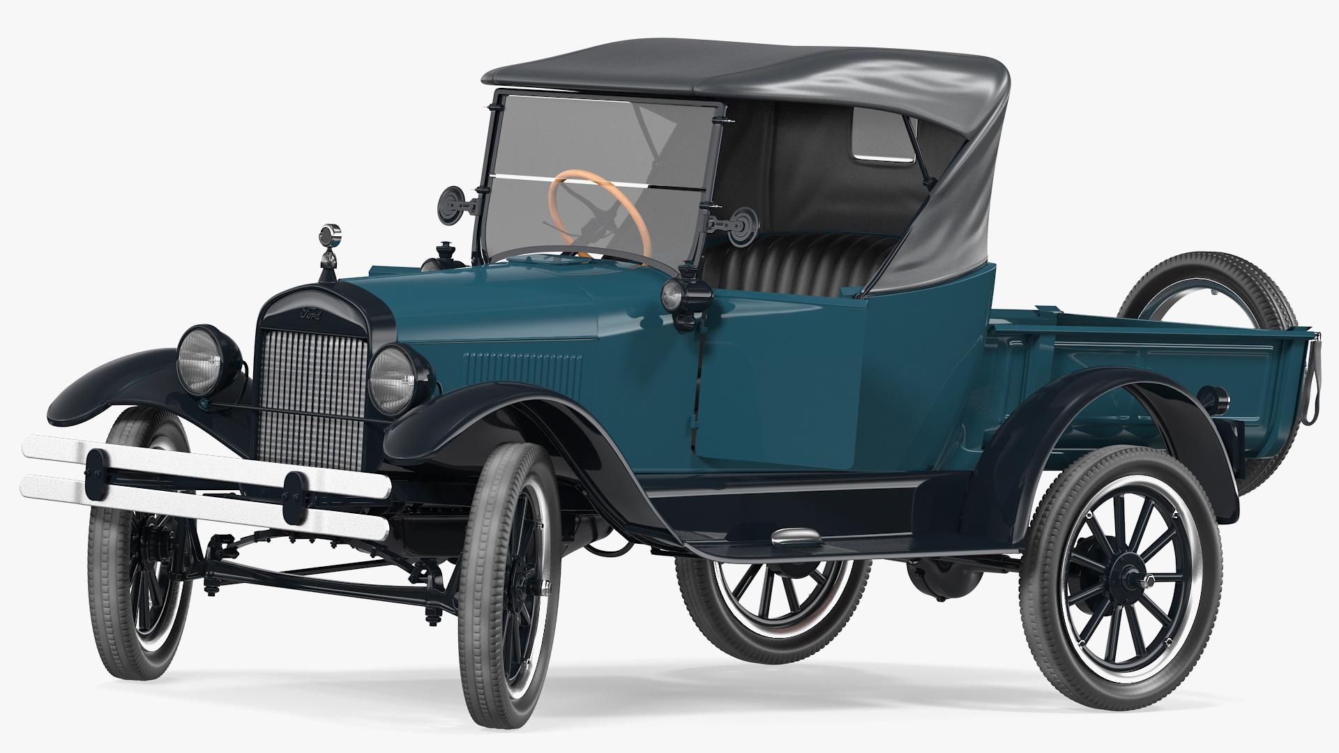 3D model Ford Model T Roadster Pickup Rigged