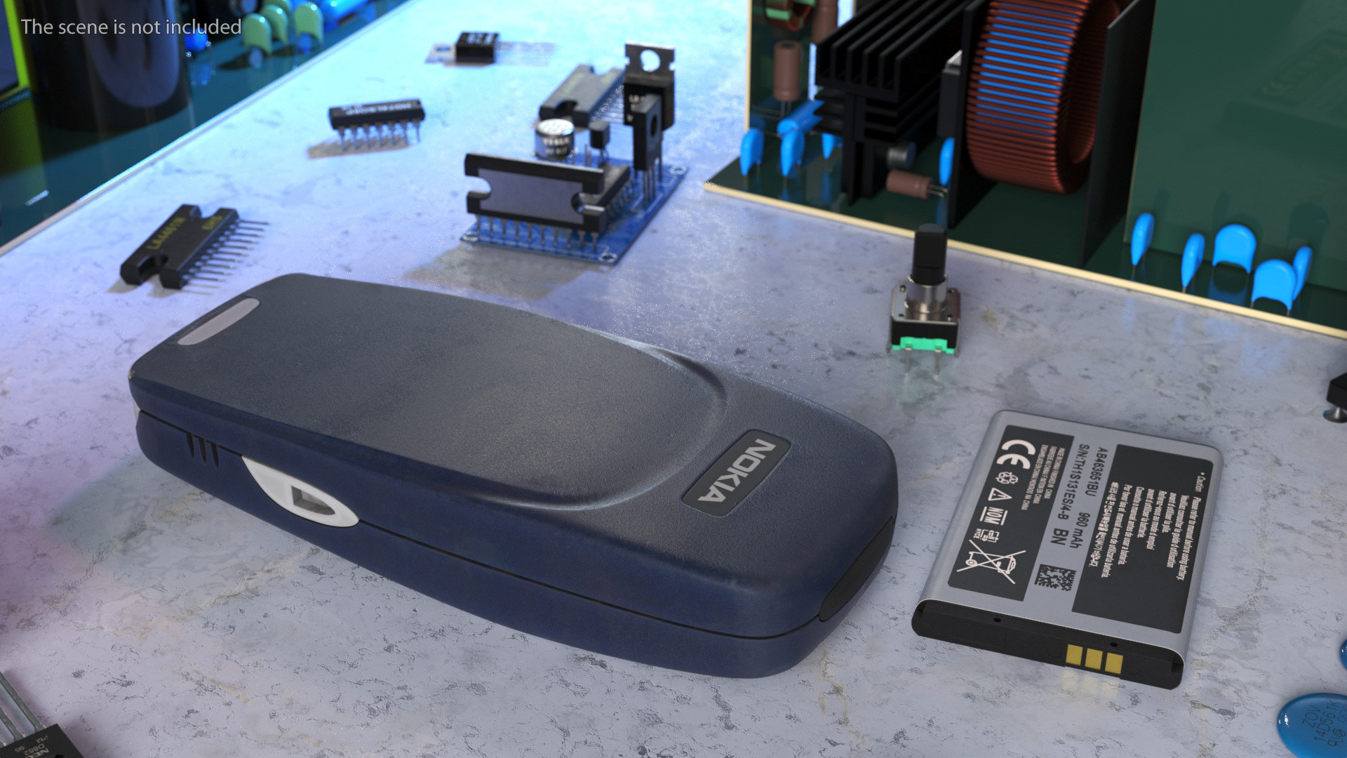 3D model Nokia 3310 with Li Ion Battery