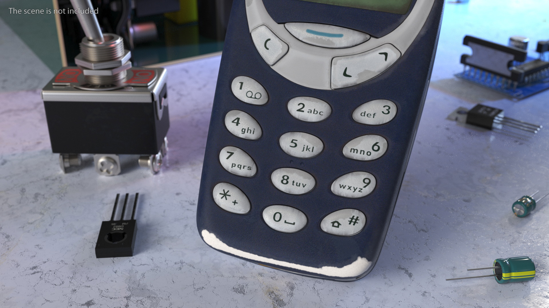 3D model Nokia 3310 with Li Ion Battery