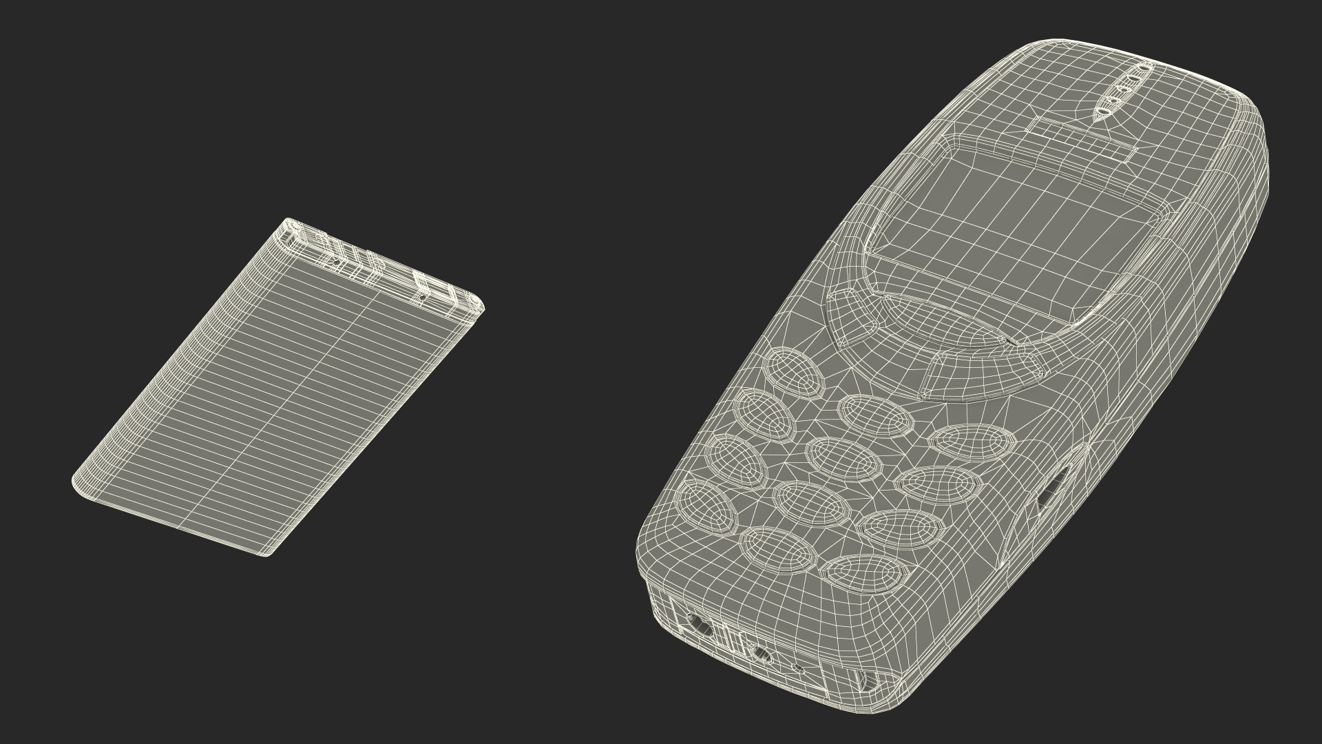3D model Nokia 3310 with Li Ion Battery