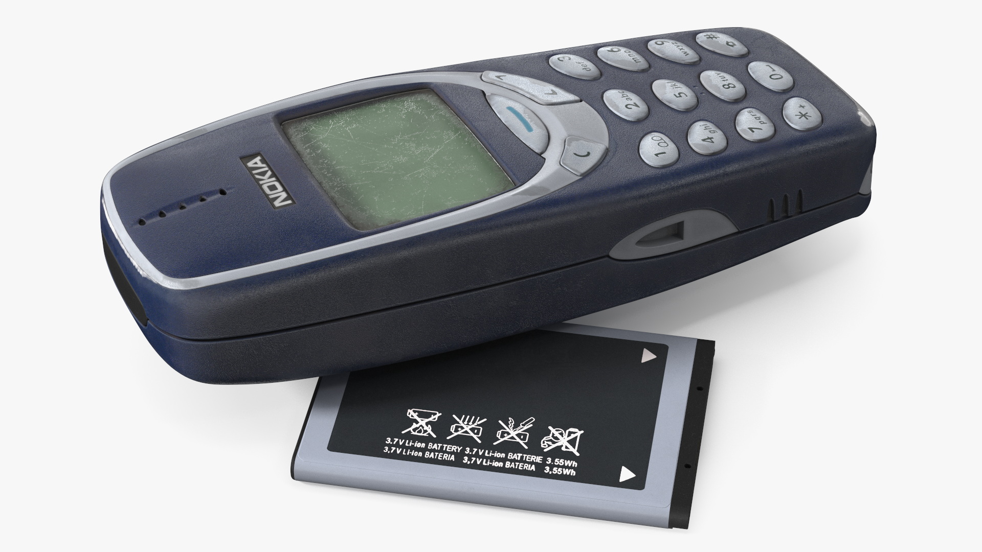 3D model Nokia 3310 with Li Ion Battery