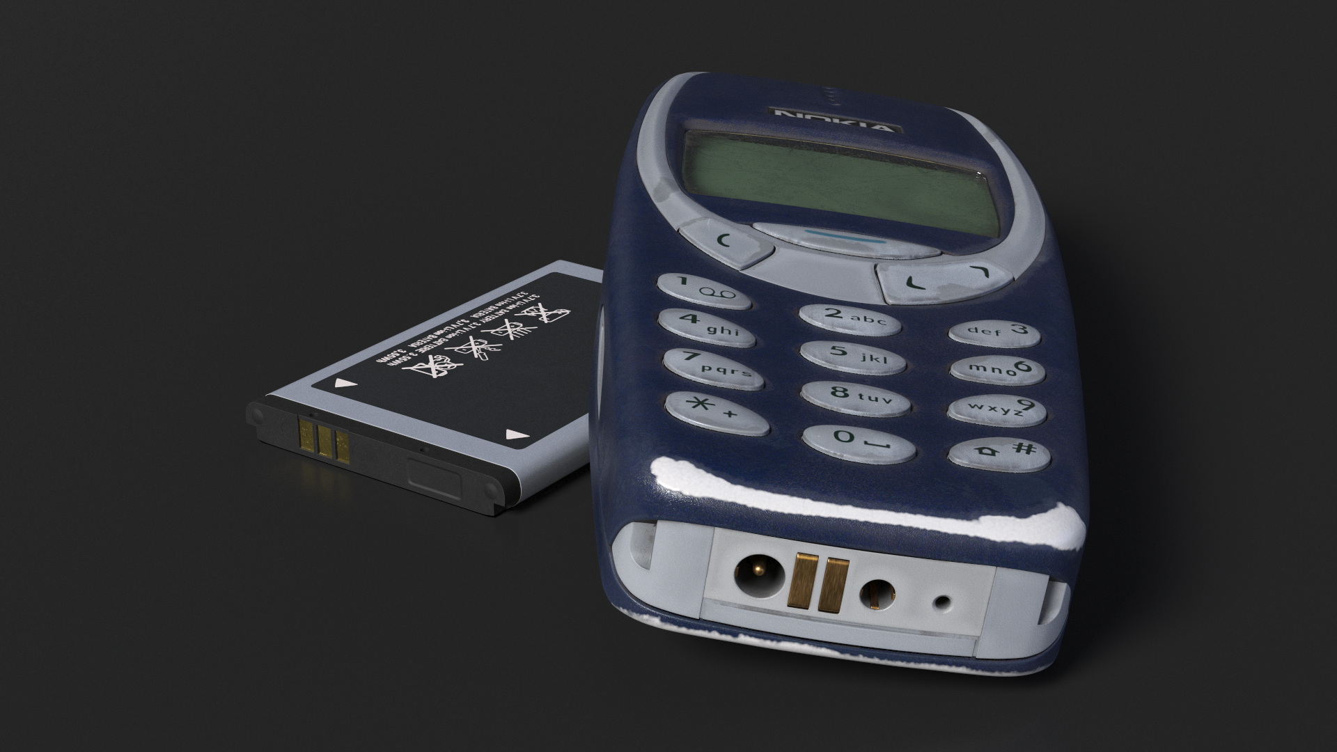3D model Nokia 3310 with Li Ion Battery
