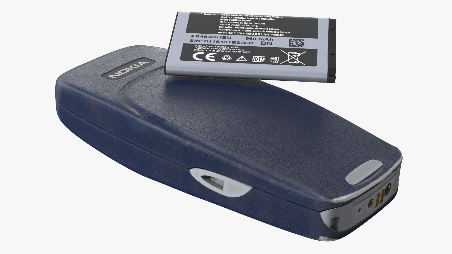 3D model Nokia 3310 with Li Ion Battery
