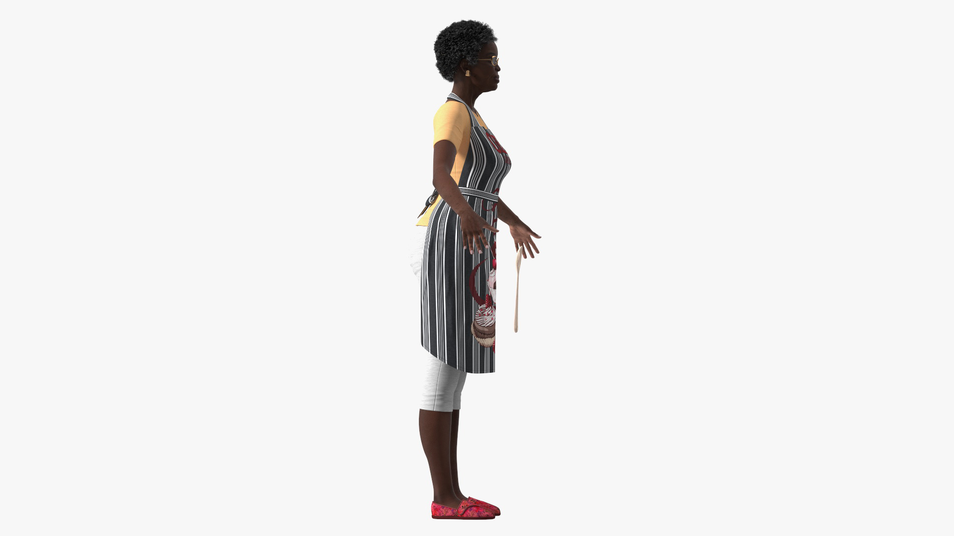 Afro American Woman Kitchen Style Rigged for Maya 3D model