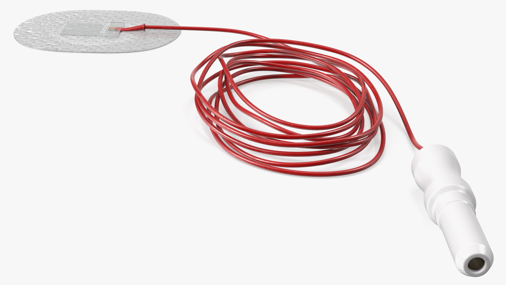 3D Rolled Red Wire with Surface Electrode model