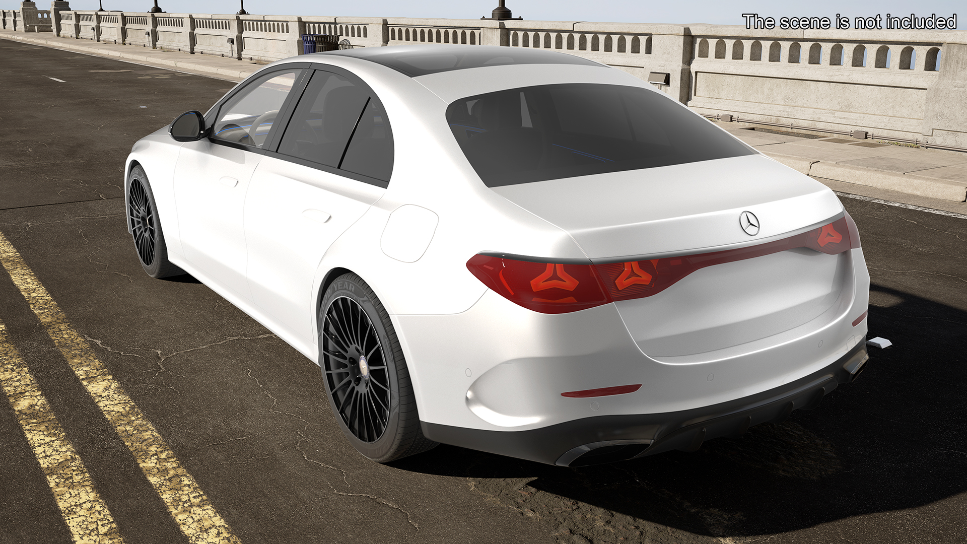 3D White 2023 Mercedes E-Class Simple Interior model