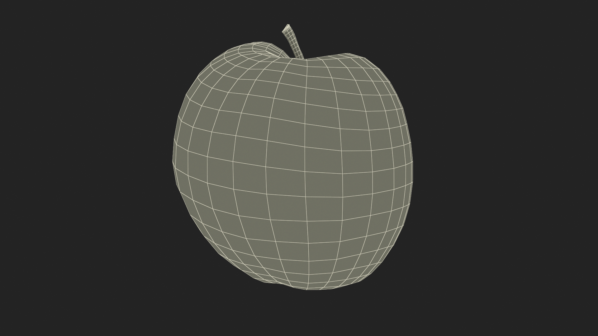 Half Sliced Apple 3D