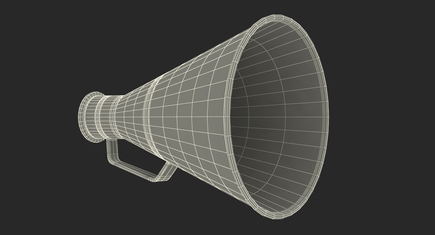 3D Red Megaphone model