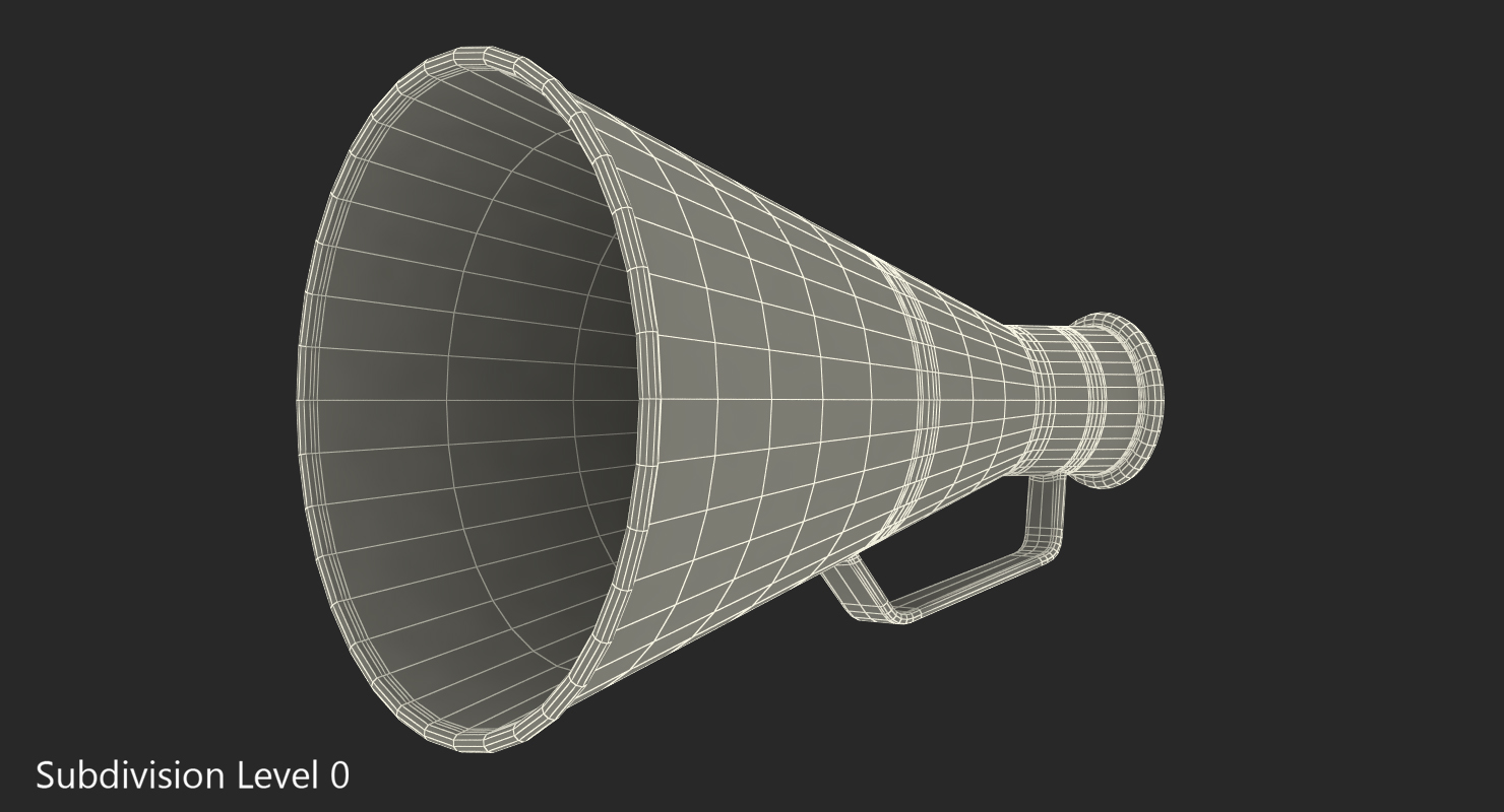 3D Red Megaphone model