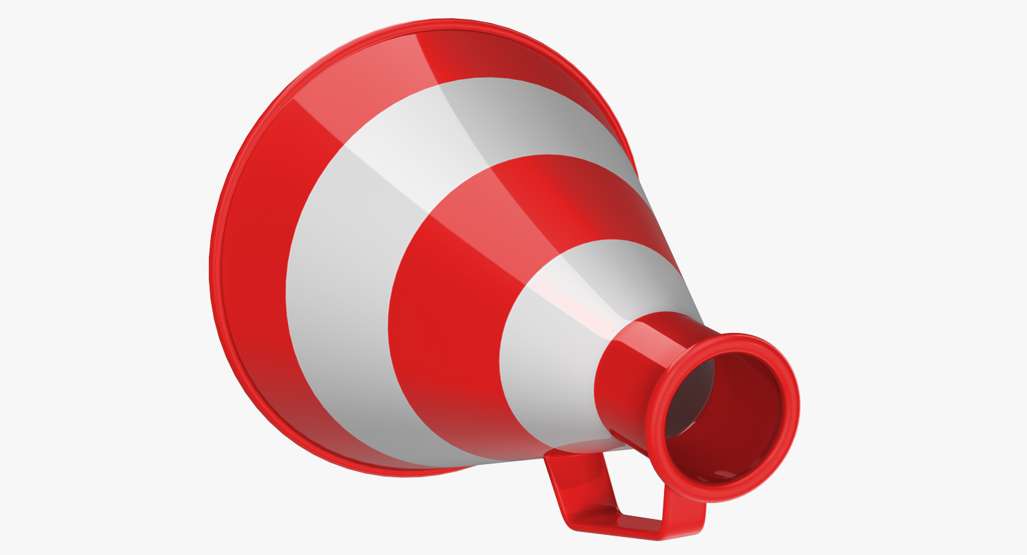 3D Red Megaphone model