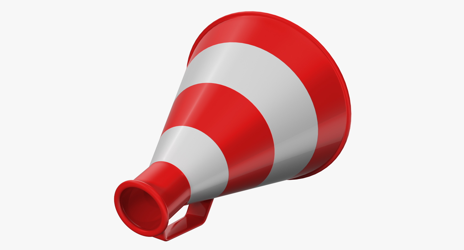 3D Red Megaphone model