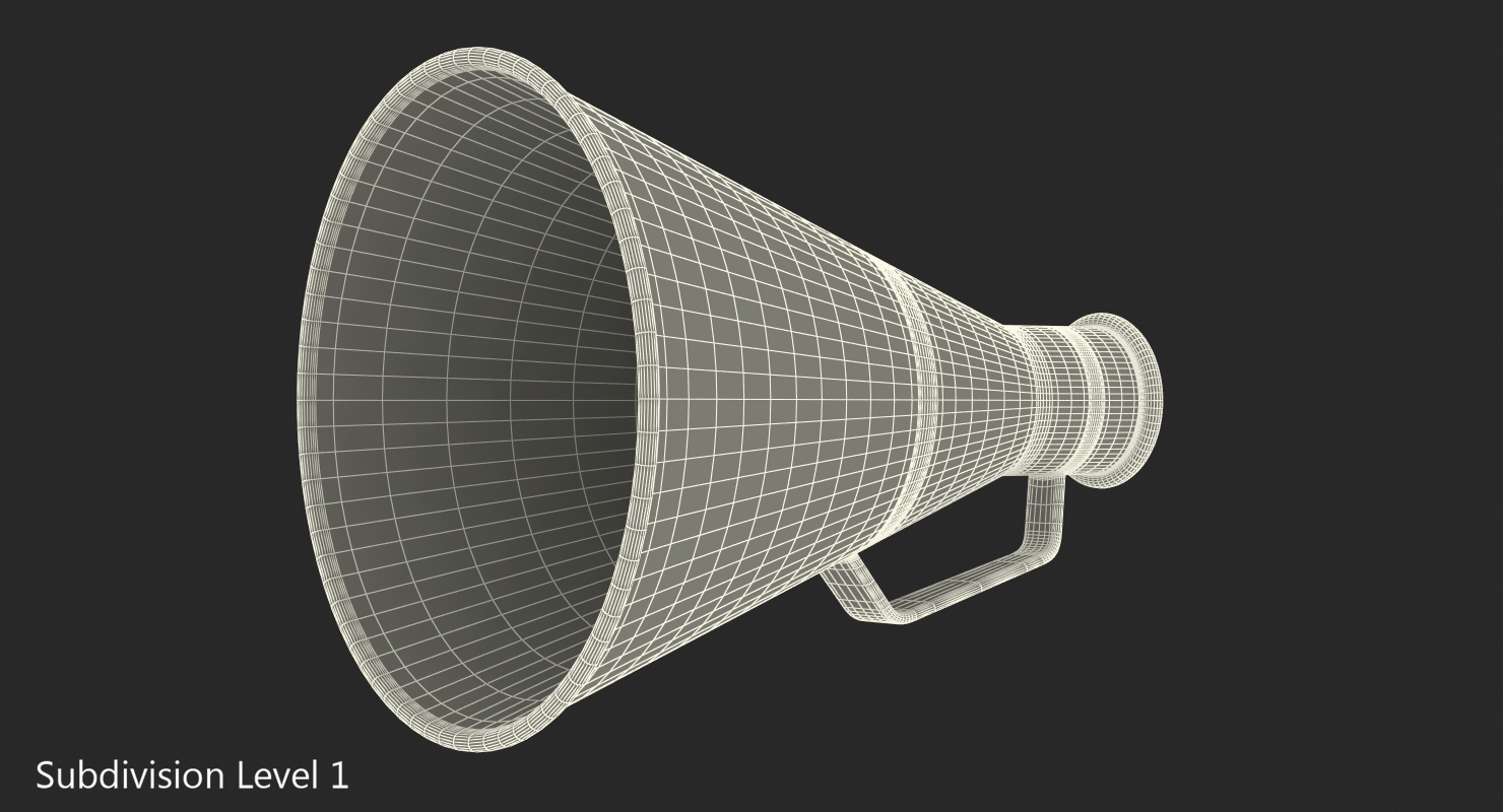 3D Red Megaphone model