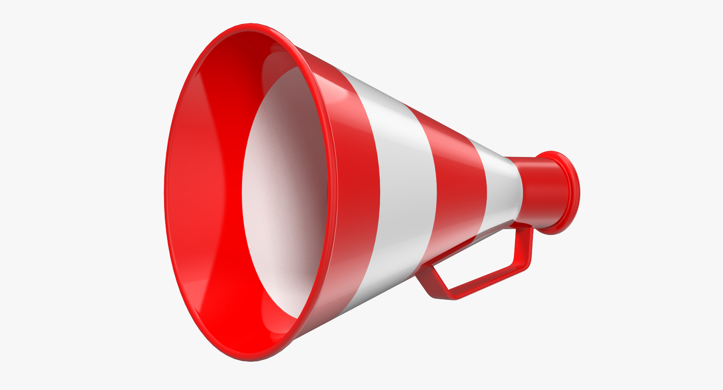 3D Red Megaphone model