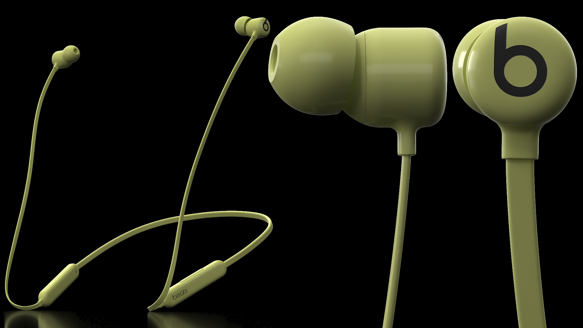 3D Beats Flex Wireless Earphones Yuzu Yellow