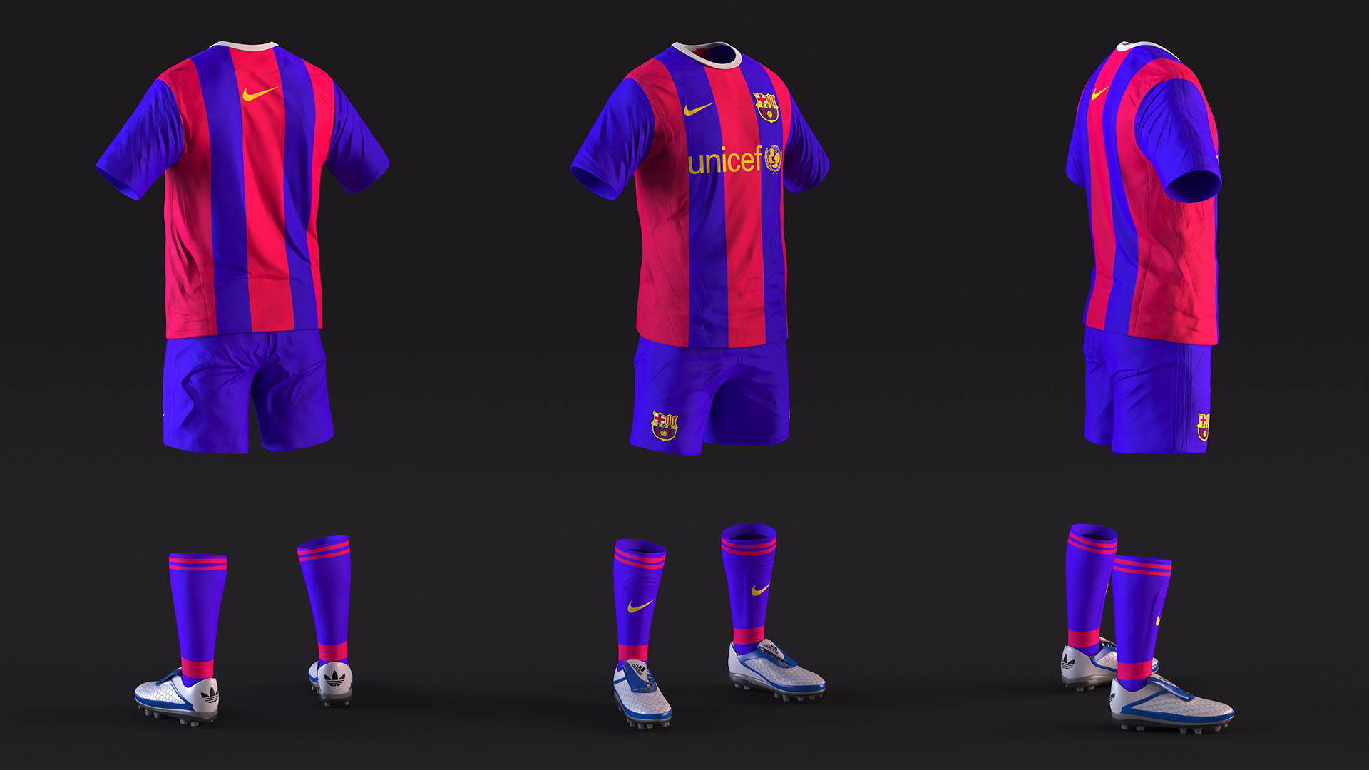 Soccer Clothes Barcelona 3D model