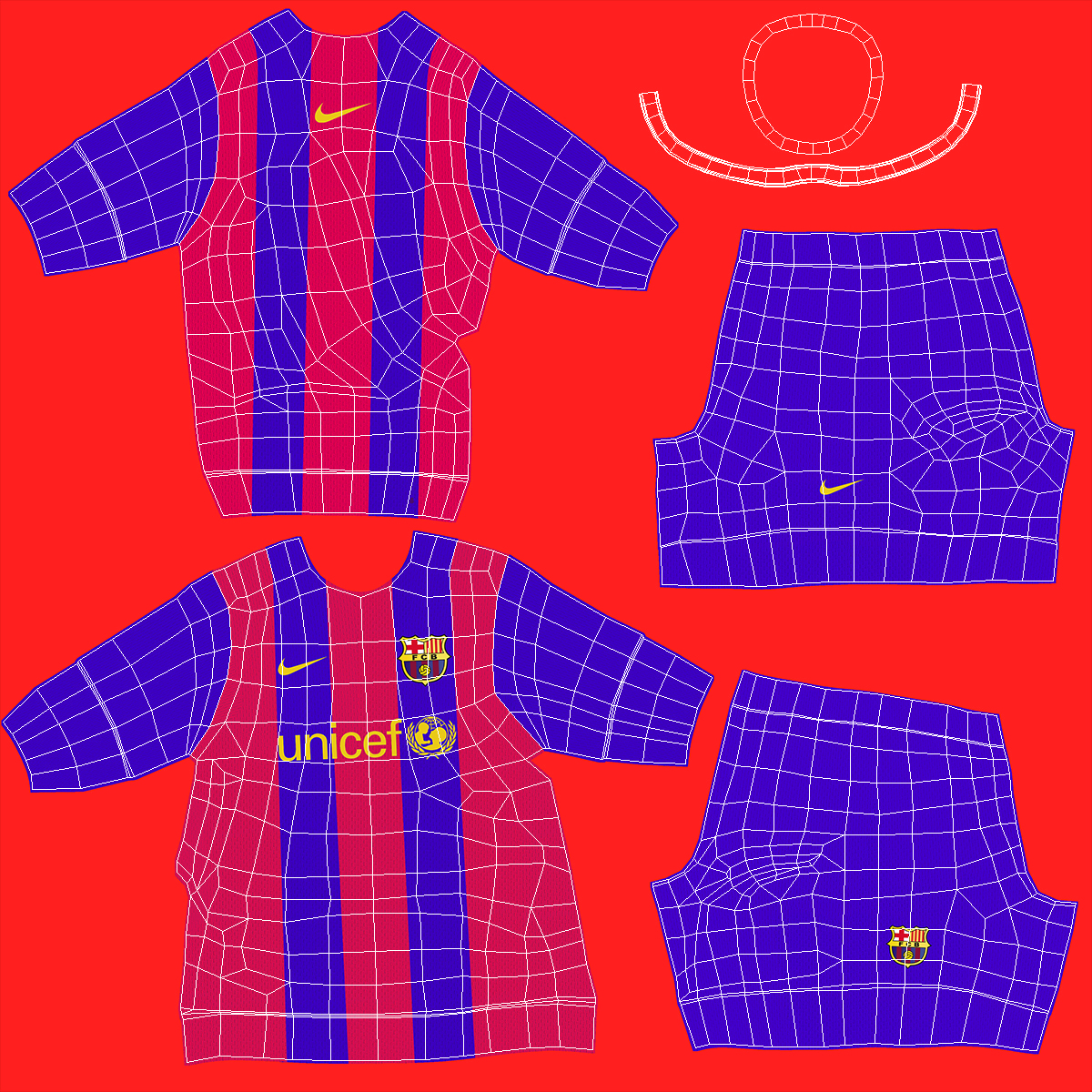 Soccer Clothes Barcelona 3D model