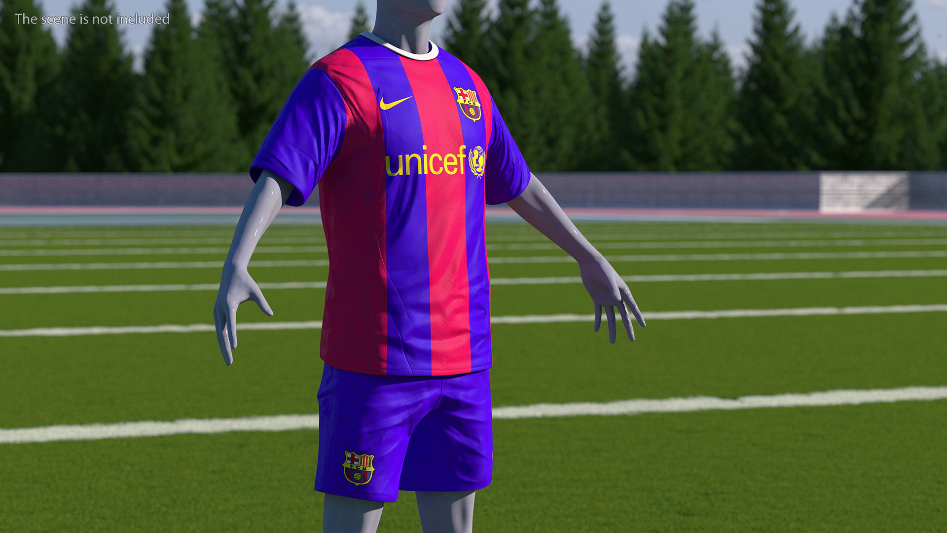 Soccer Clothes Barcelona 3D model