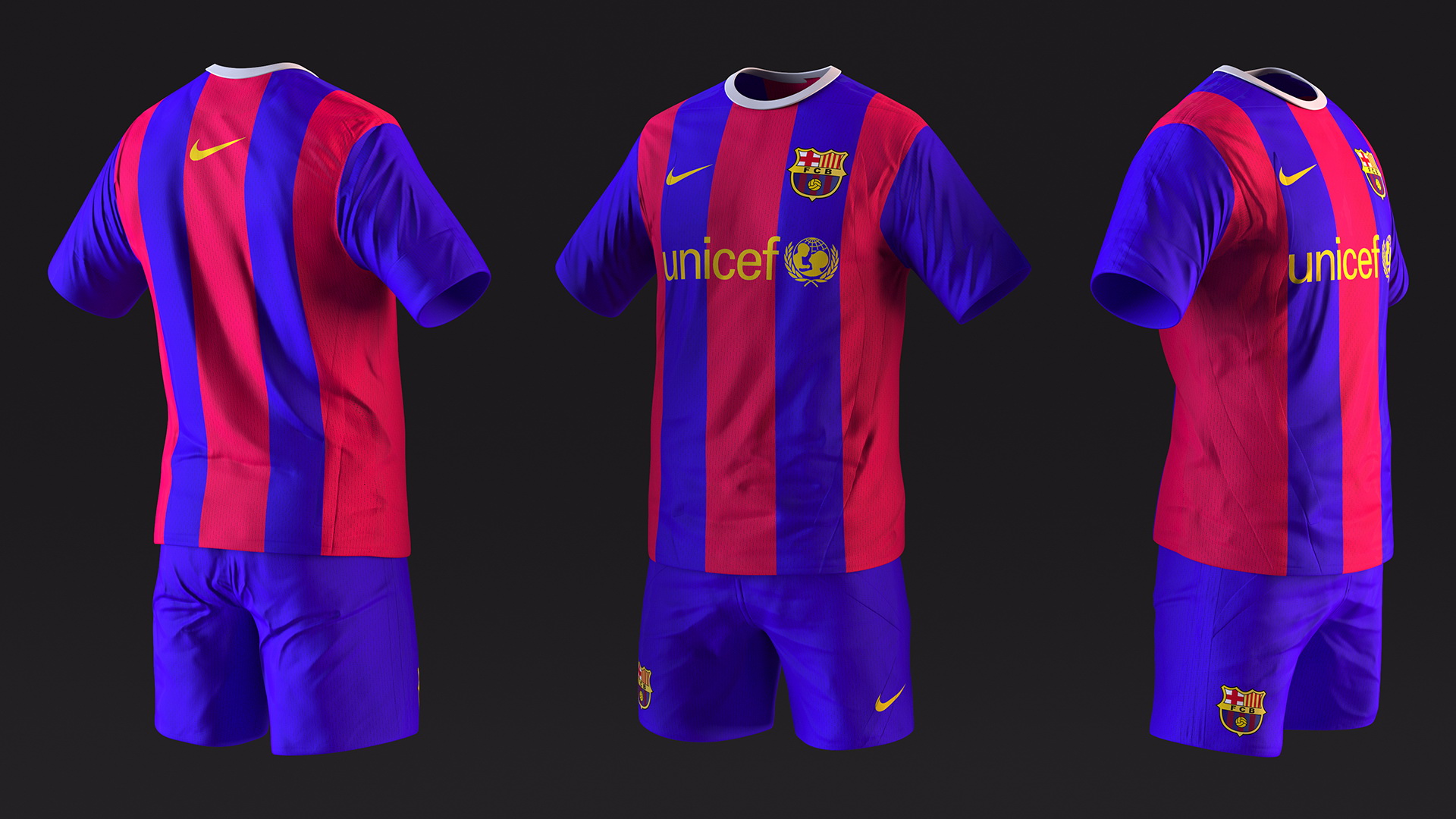 Soccer Clothes Barcelona 3D model