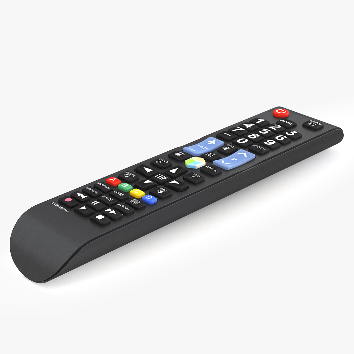 Samsung TV Remote Control 3D Model, view 5