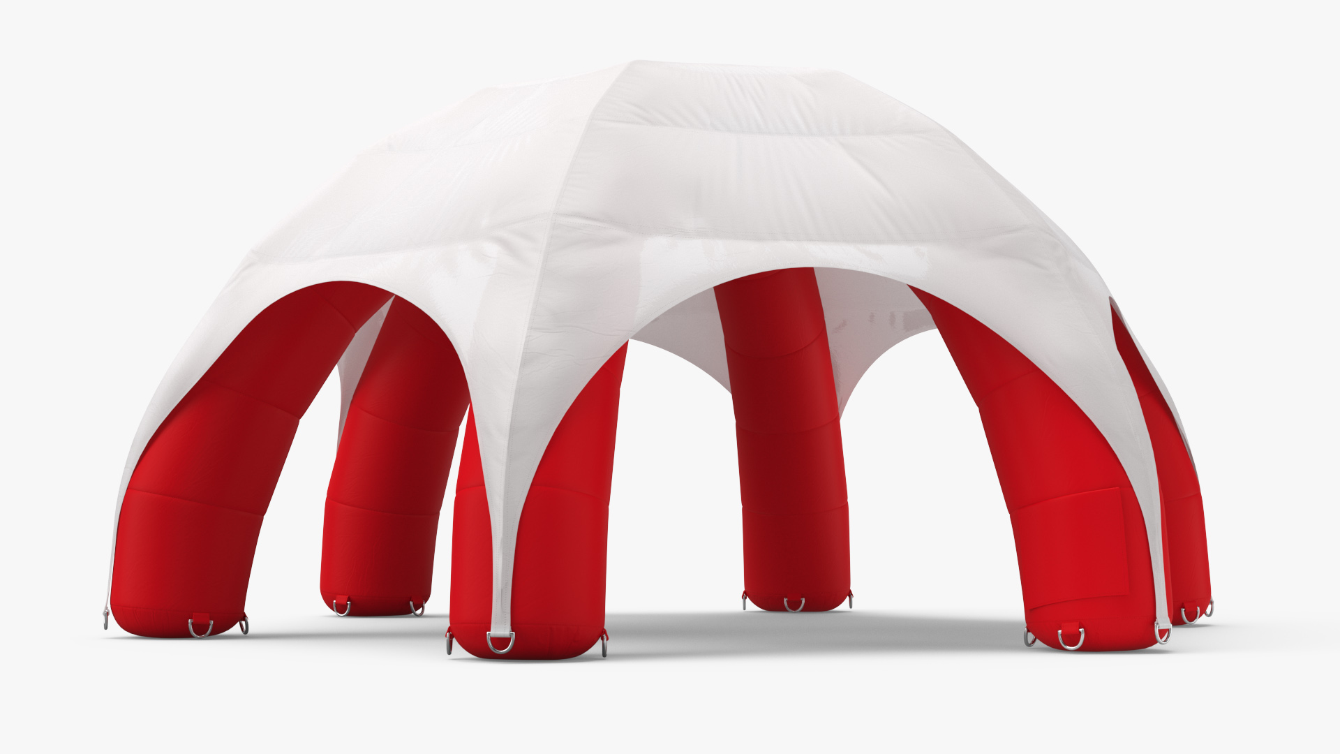 3D model Red White Inflatable Dome Tent