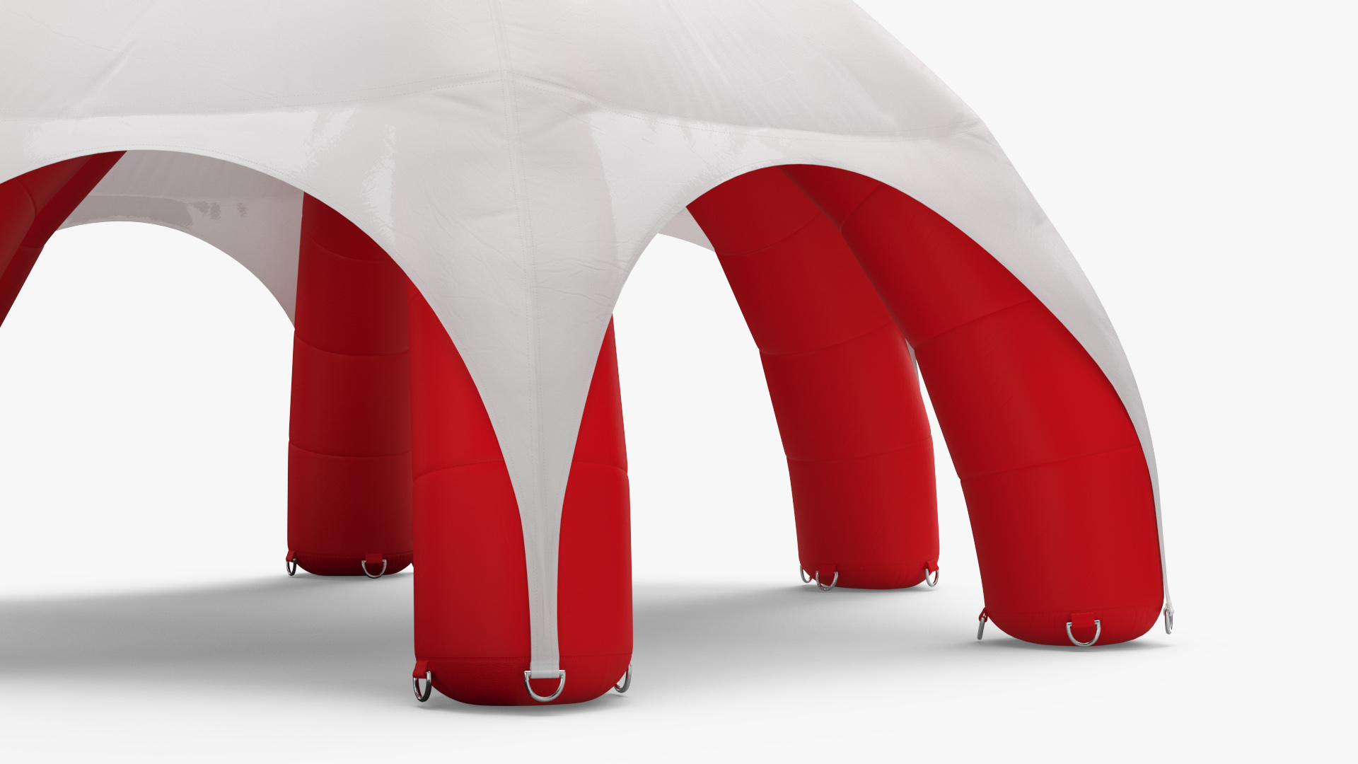 3D model Red White Inflatable Dome Tent